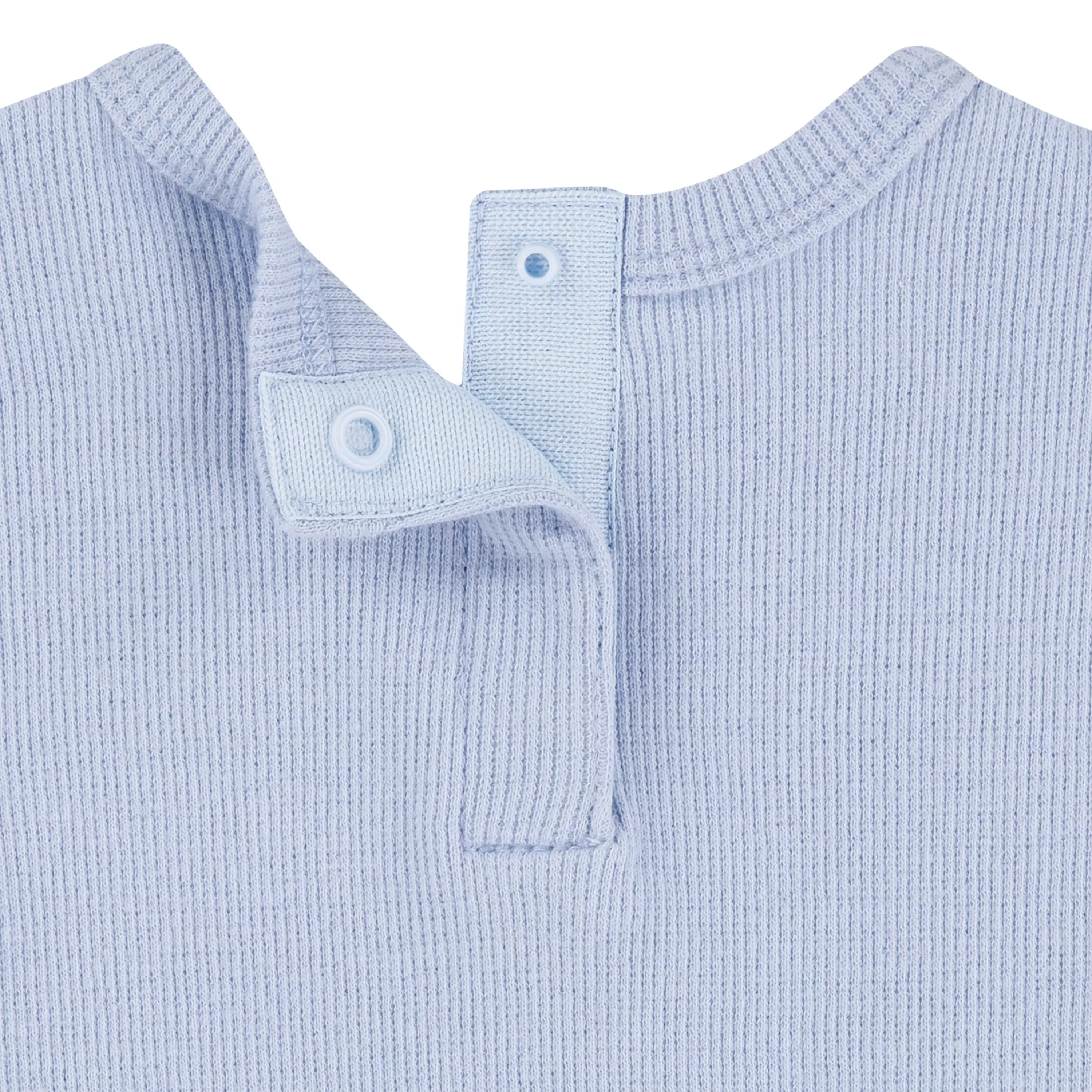 Nike Infant Kids' Ribbed Short Sleeved Romper and Sock Set-Blue - BLUE