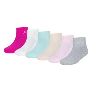 Jordan Big Girls' 6-Pack Ankle Socks - Pink​