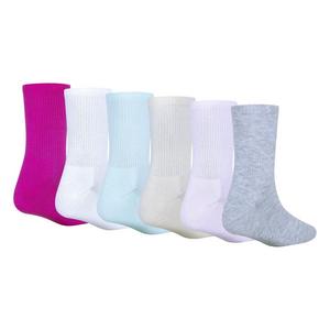 Jordan Big Girls' Everyday Essentials 6-Pack Crew Socks-Pink