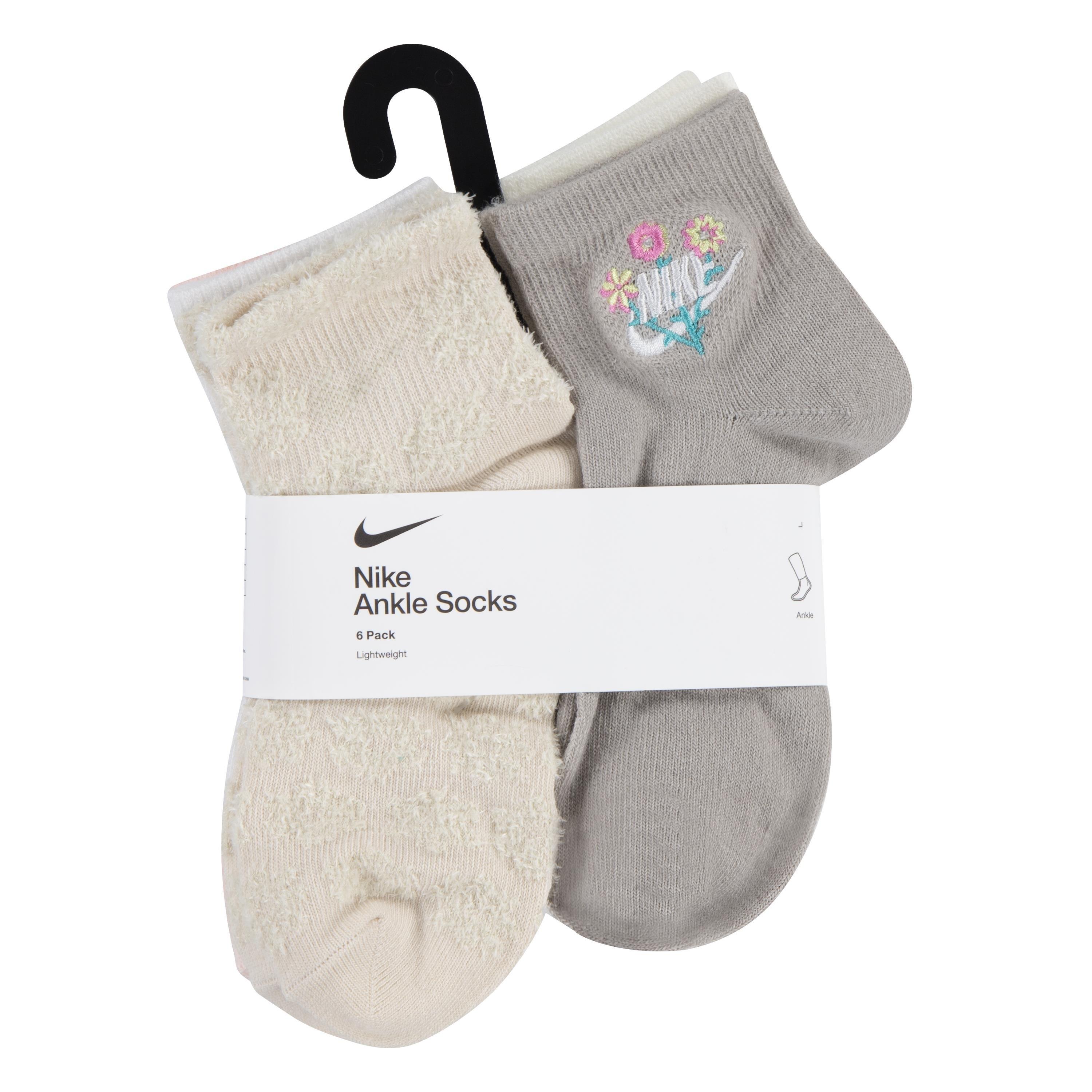 Nike Floral 6-Pack Ankle Infant Girls' Multi-Color Socks