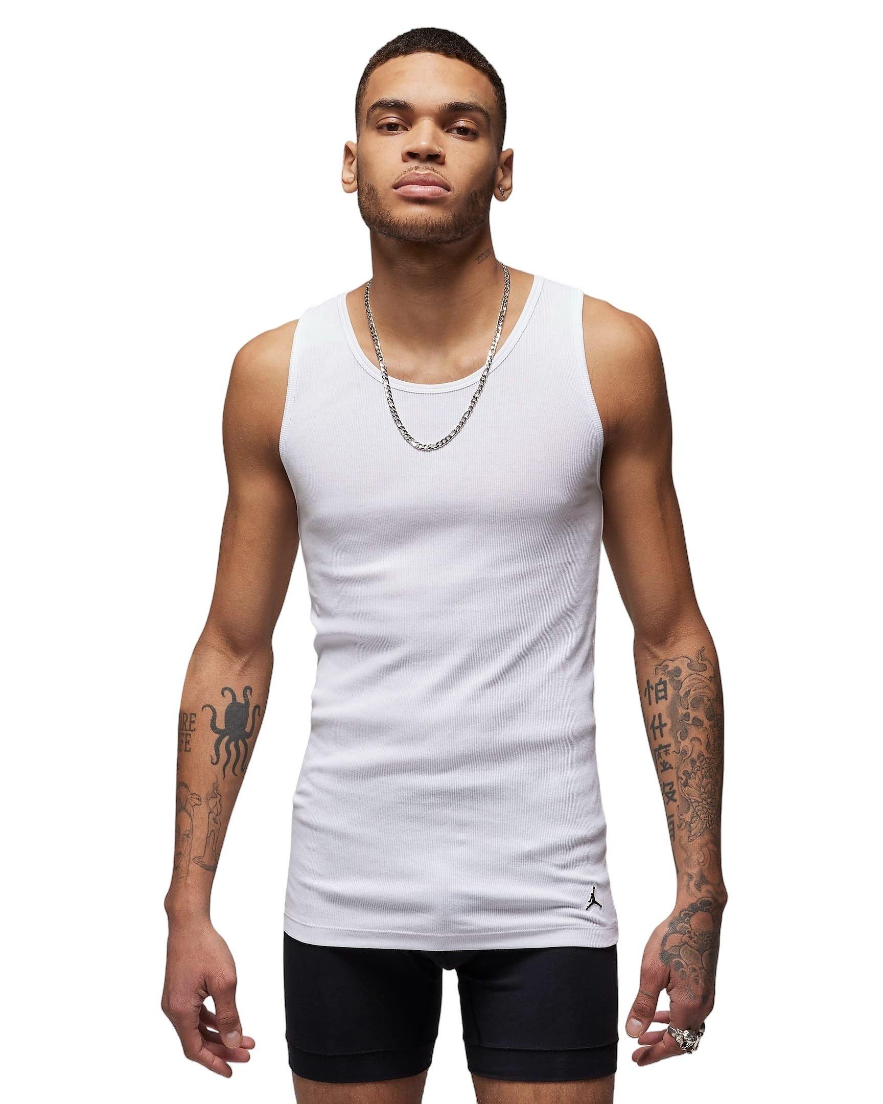 Jordan Men's Flight Base Tank Top (2-Pack) White - WHITE Thumbnail View 1