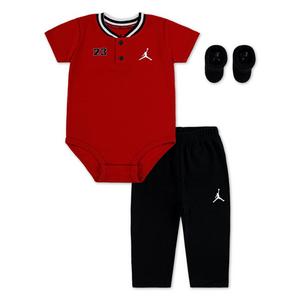 Jordan Infant Boys' Henley 3-Piece Set - Red