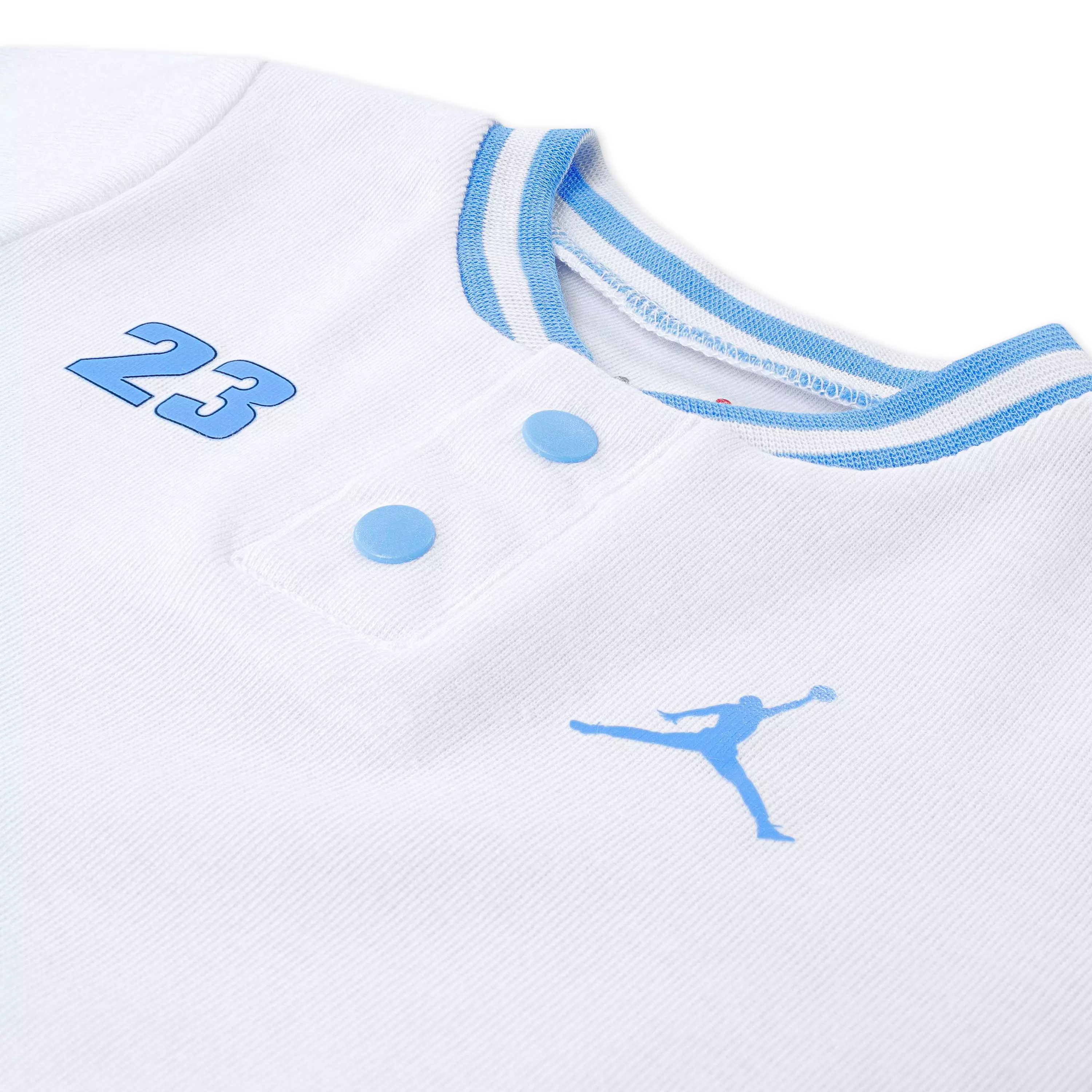 Jordan Infant Kids' Henley 3-Piece Set - White/Blue - WHITE