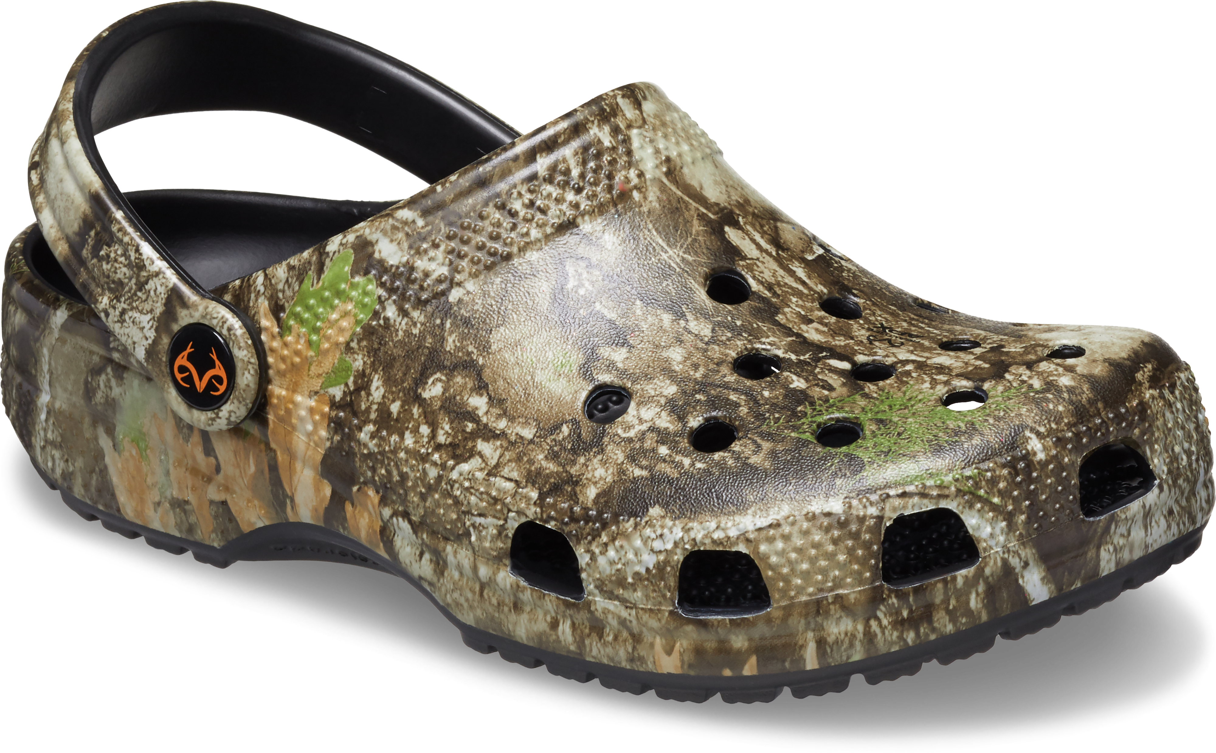 Crocs Classic "Camo" Women's Clog - GREEN/BLACK Thumbnail View 6