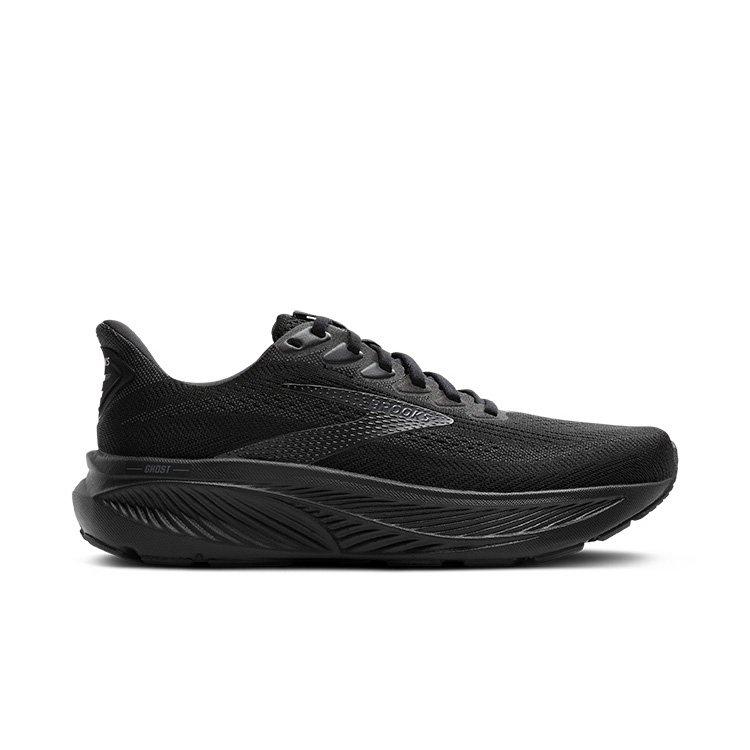 Brooks Ghost 17 "Black/Black/Ebony" Men's Running Shoe - BLACK Thumbnail View 1