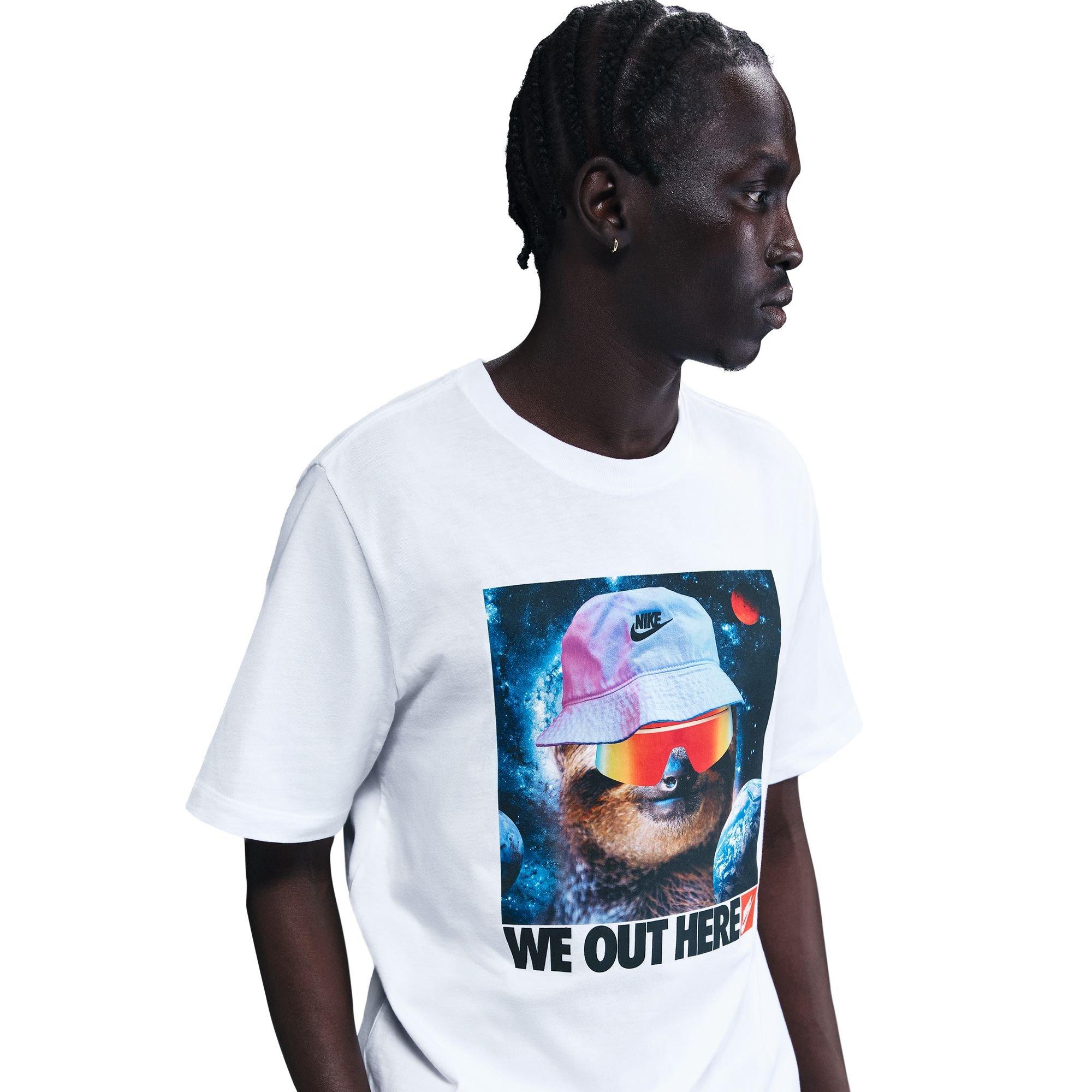 Nike Men's Sportswear Tee-White - WHITE Thumbnail View 3