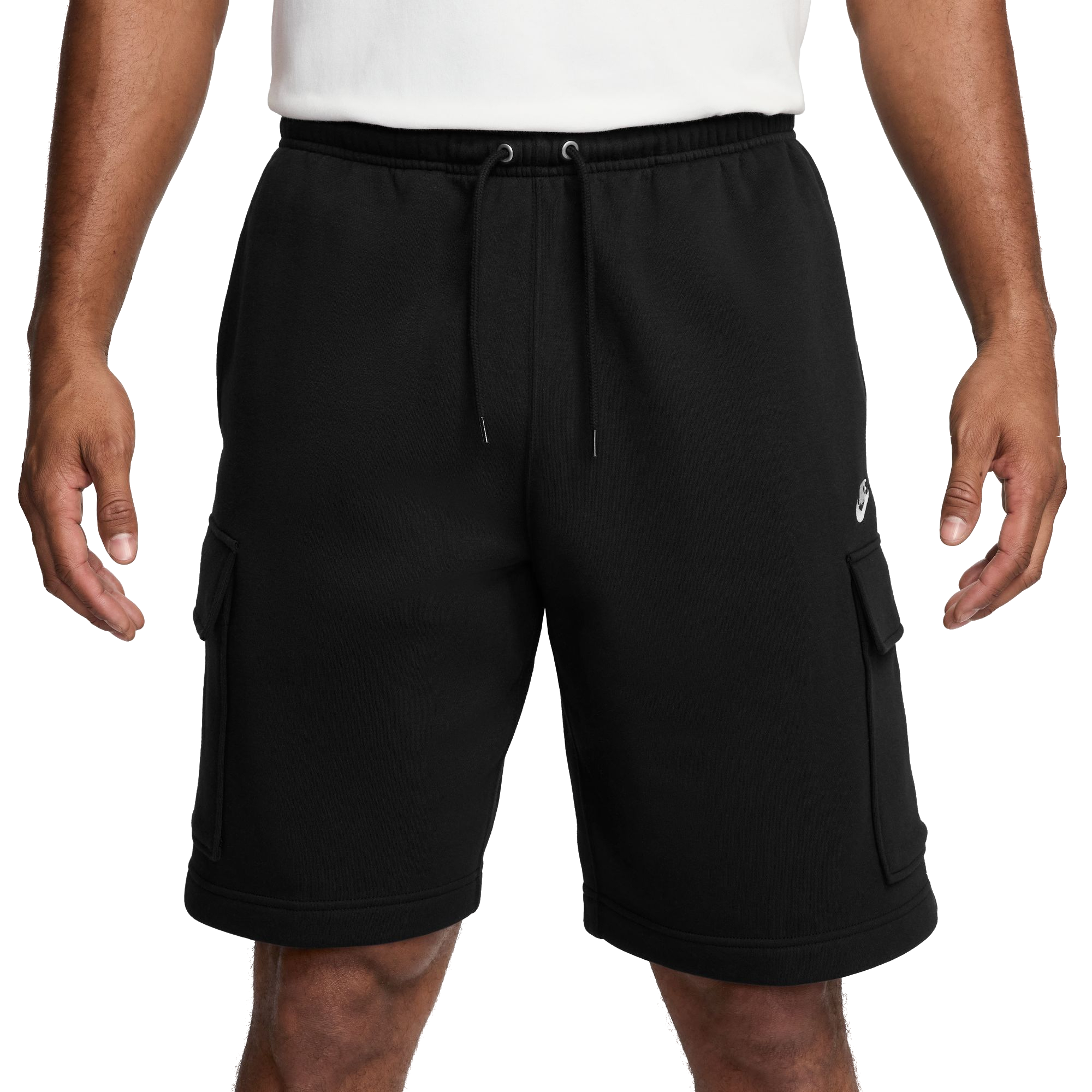 Nike Men's Club Brushed Fleece Shorts-Black - BLACK