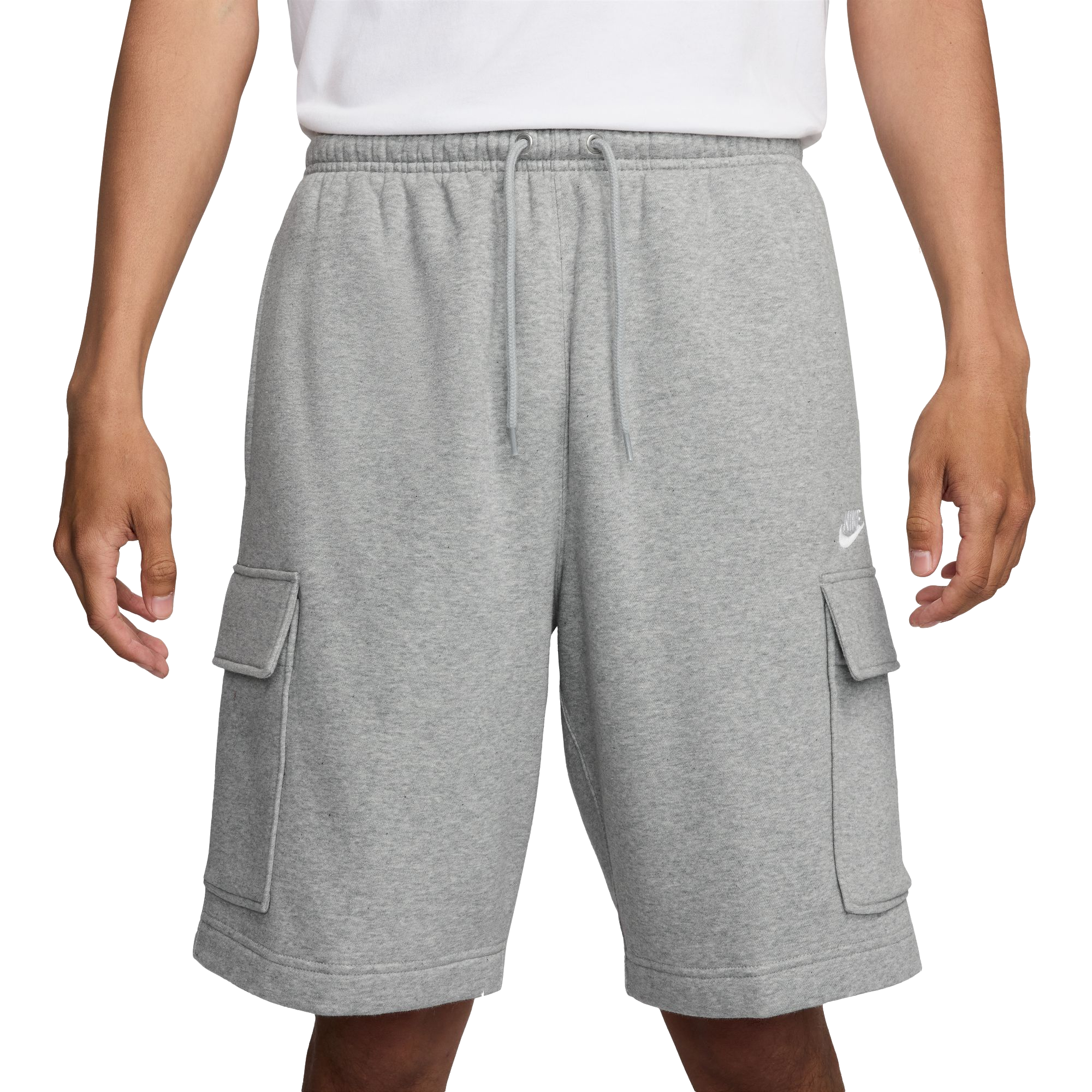 Nike Men's Club Brushed Fleece Shorts-Grey - GREY