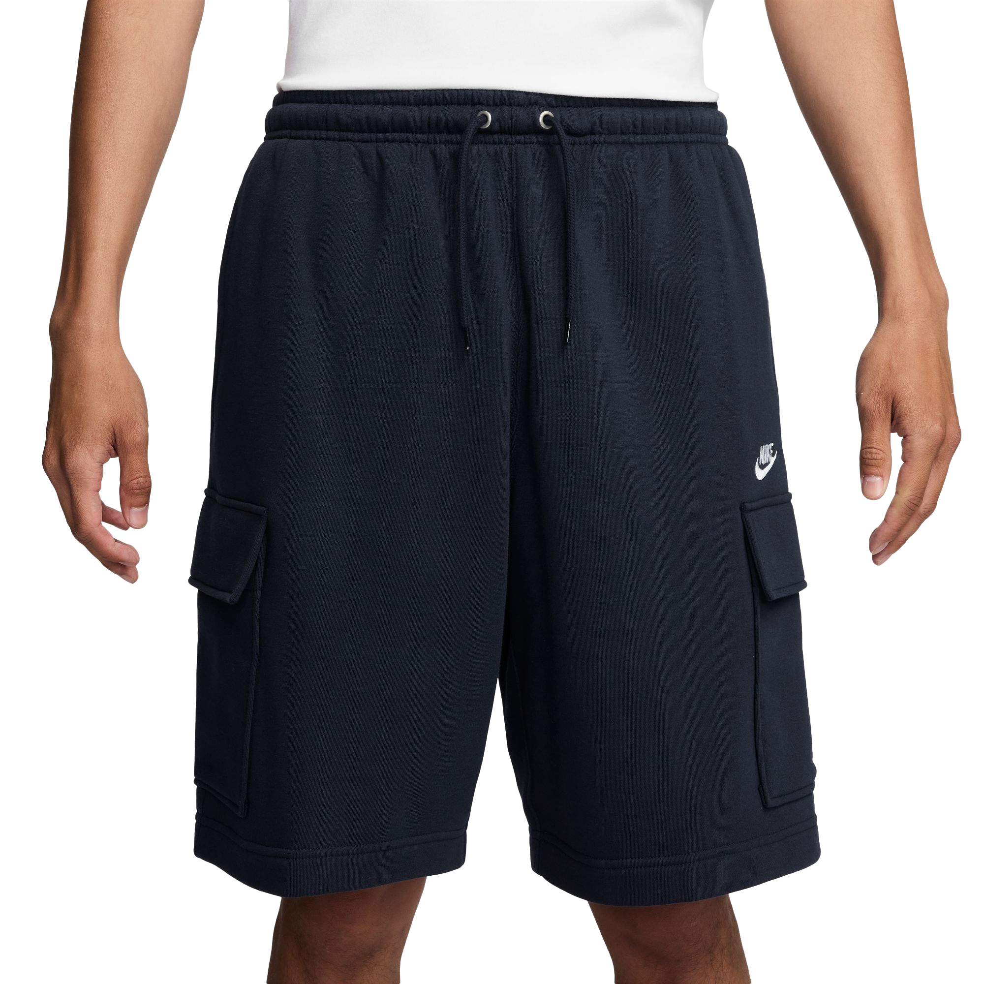 Nike Men's Club Brushed Fleece Shorts-Navy - OBSIDIAN