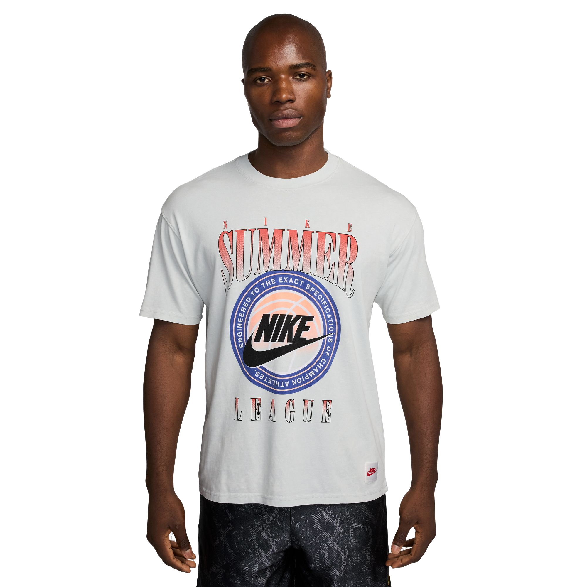 Nike Men's Max90 Basketball Tee - GREY Thumbnail View 1