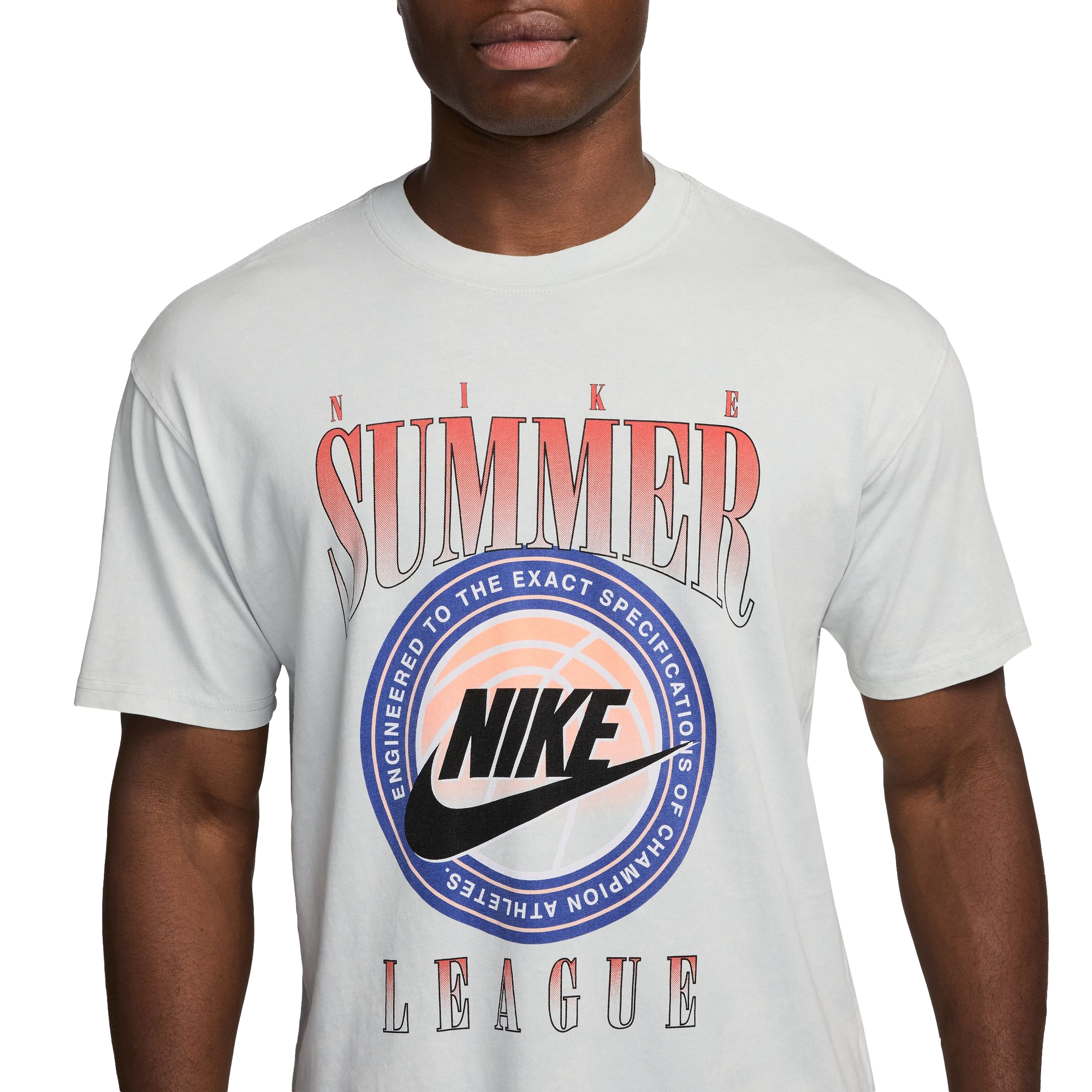 Nike Men's Max90 Basketball Tee - GREY Thumbnail View 3