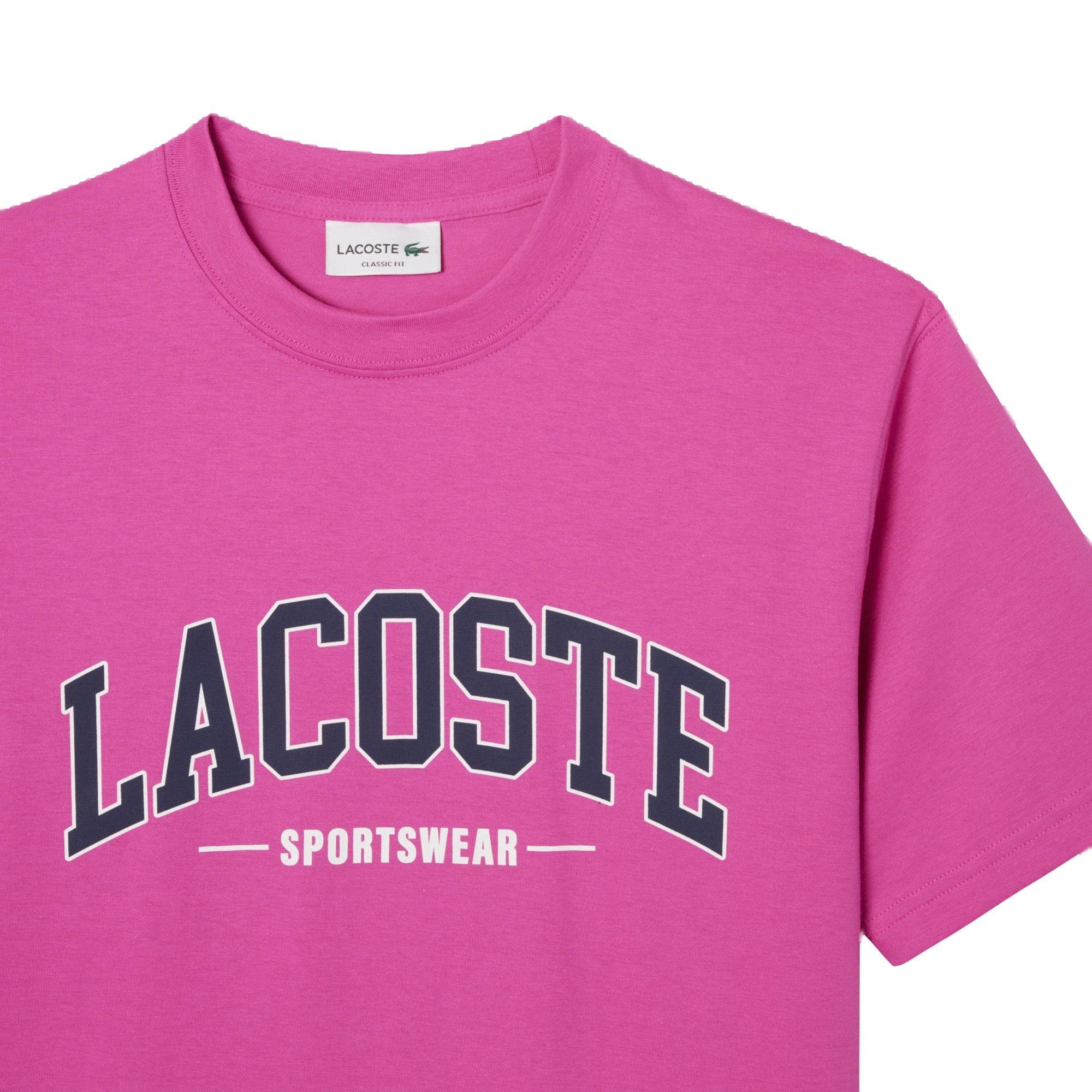 Lacoste SW Branding Men's Pink Tee