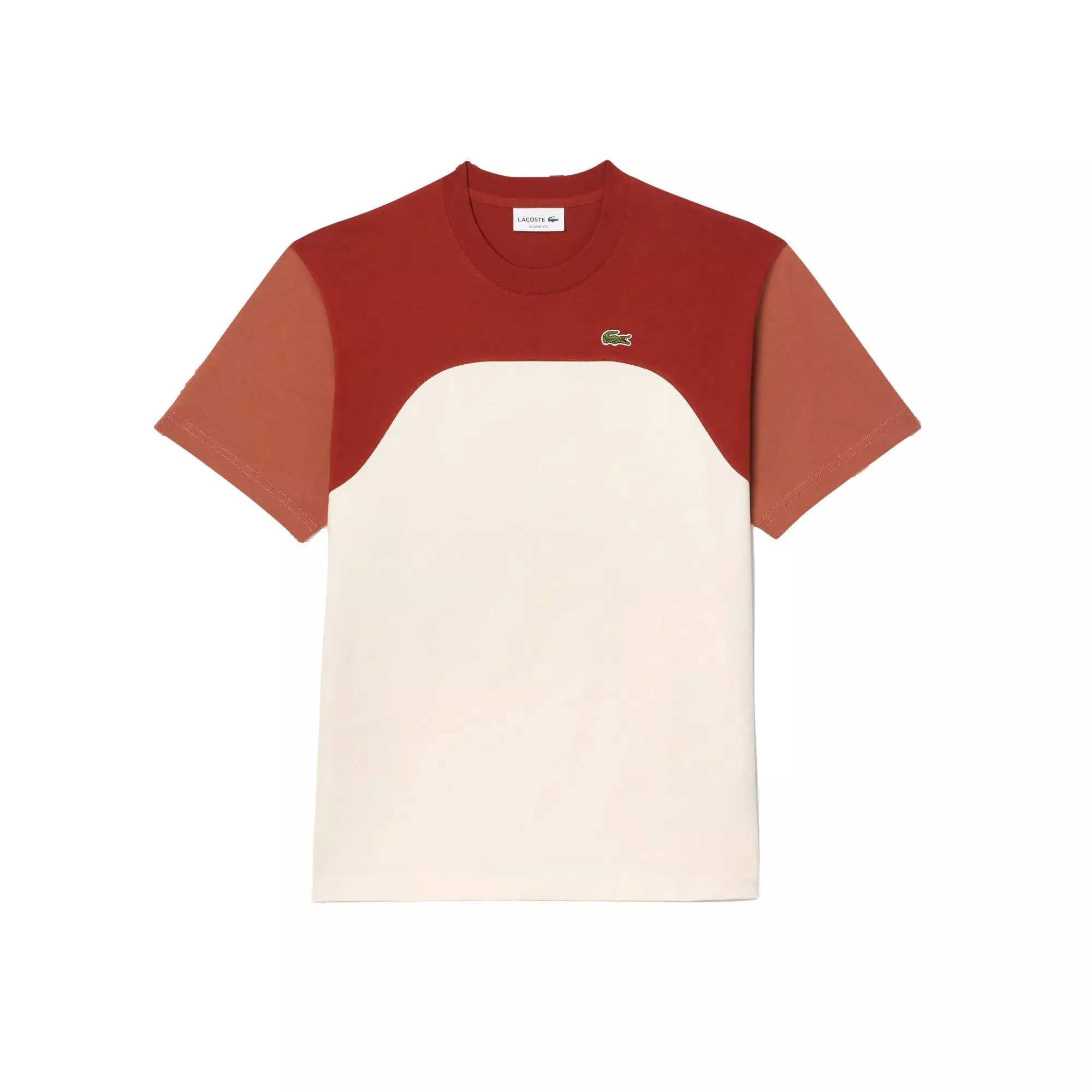 Lacoste Men's Colorblock Tee - Latte - CREAM