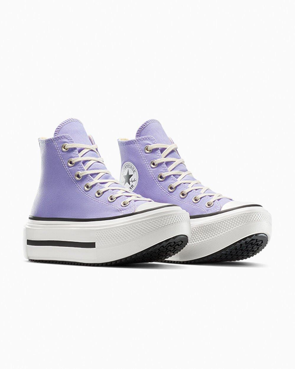Converse Chuck Taylor All Star Hi Double Stack "Violet" Unisex Shoe - VIOLET Thumbnail View 4
