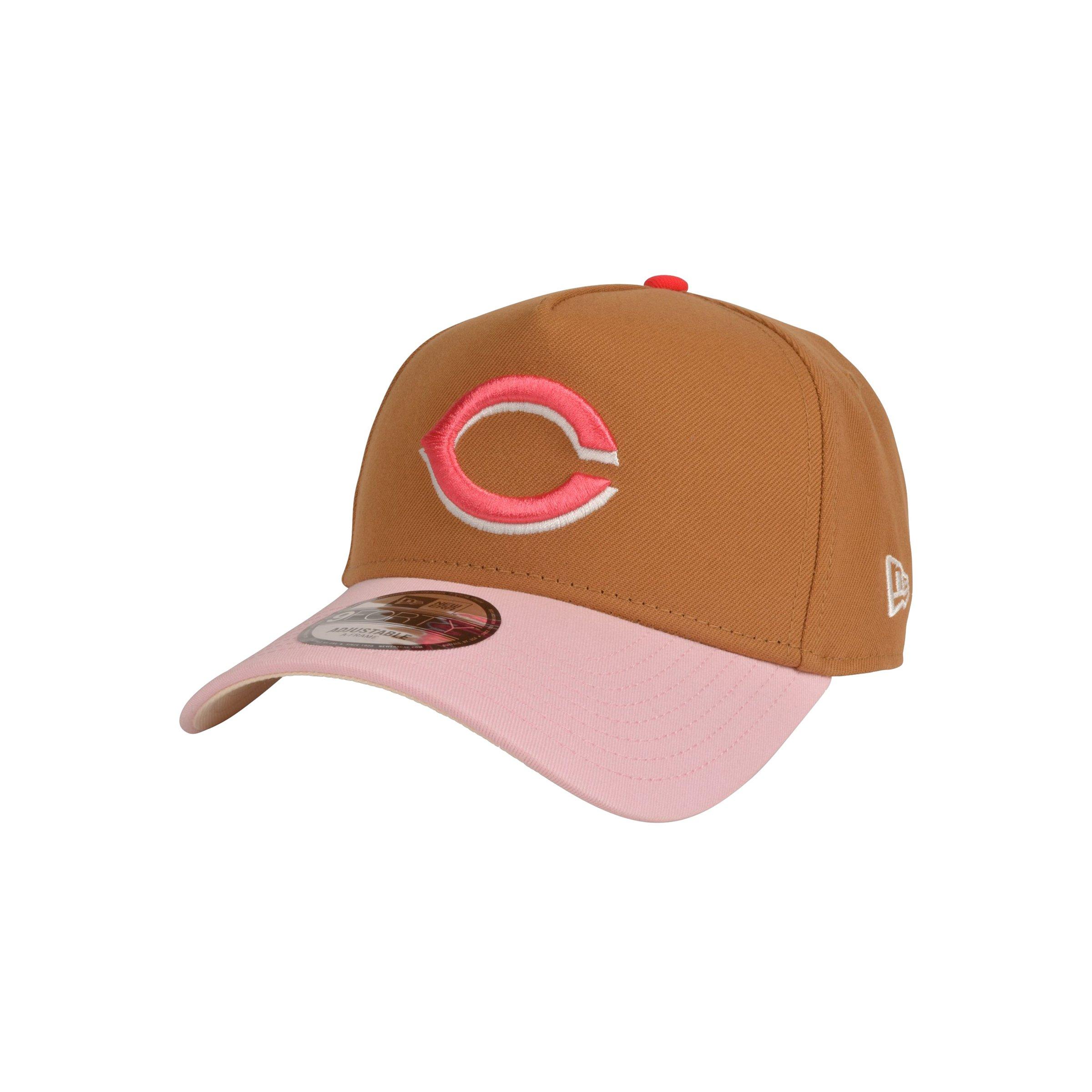 New Era Cincinnati Reds 9FORTY A Frame Snapback-Wheat/Pink - WHEAT