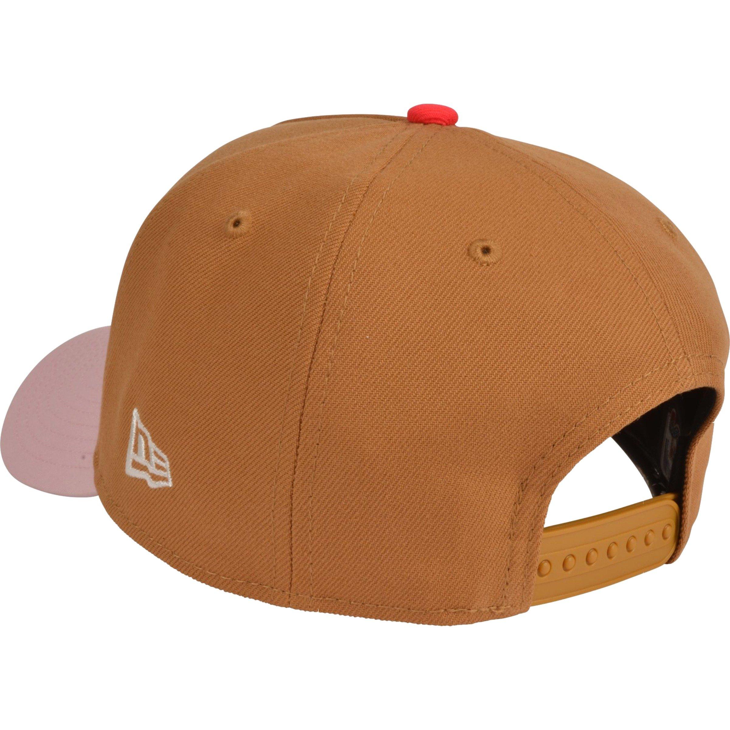 Men's New Era Cincinnati Reds 9FORTY A Frame Snapback-Wheat/Pink