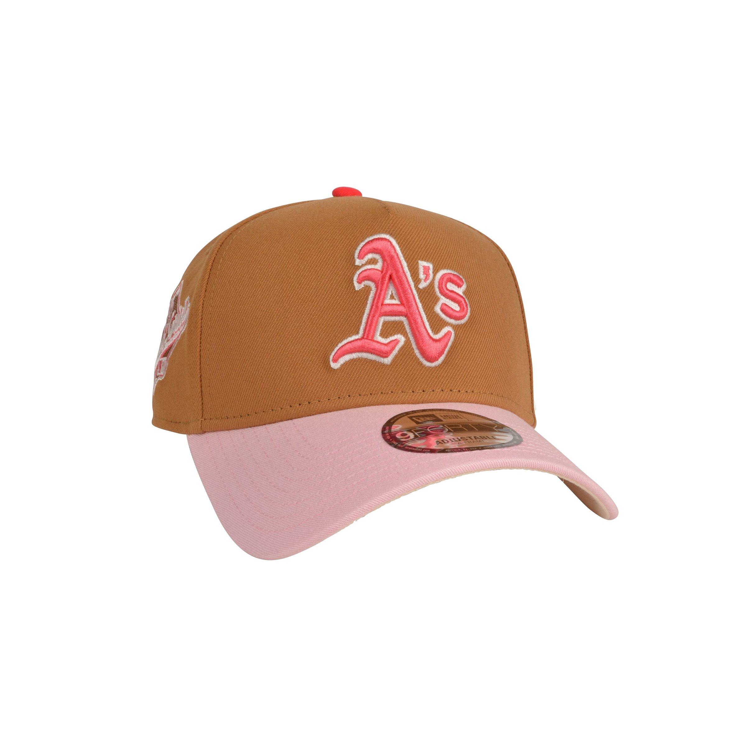 New Era Oakland Athletics 9FORTY A Frame Snapback-Wheat/Pink