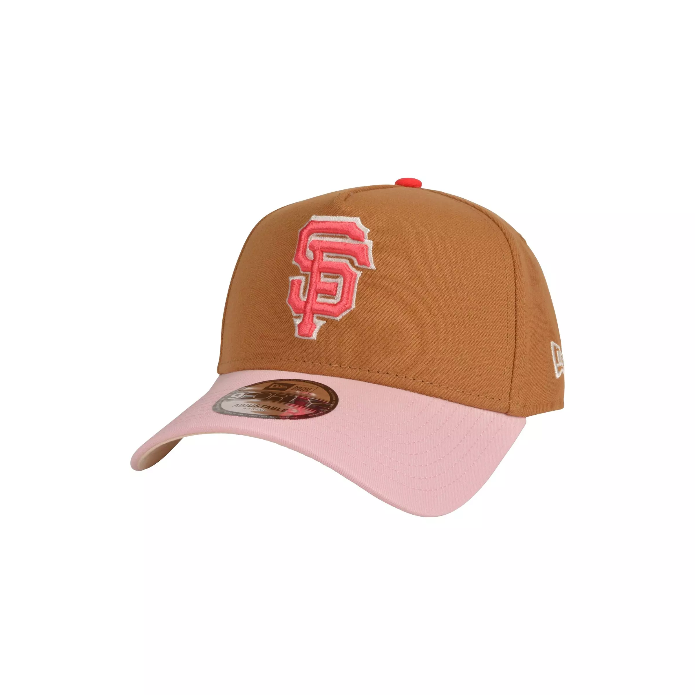 New Era San Francisco Giants 9FORTY A Frame snapback-Wheat/Pink - WHEAT
