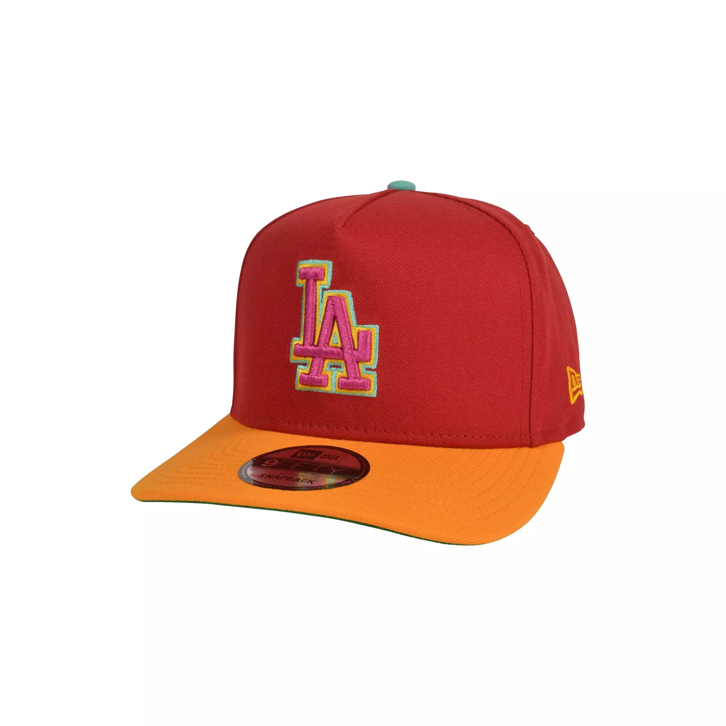 New Era Los Angeles Dodgers 9FIFTY A-Frame Spring Red Snapback Hat-Red/Yellow - RED/YELLOW