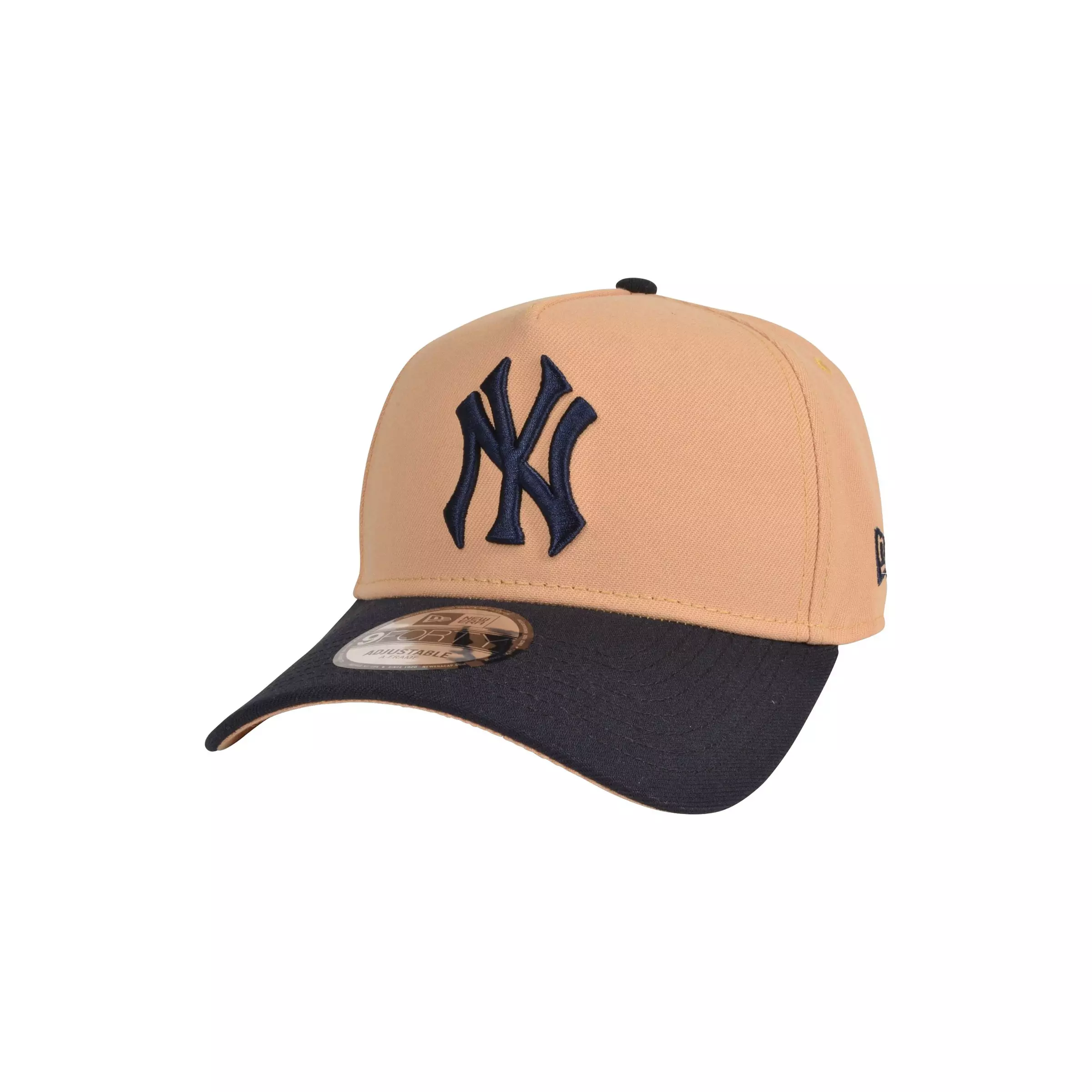 New Era New York Yankees 9FORTY A-Frame Team Spring Snapback Hat-Tan/Navy - TAN/NAVY