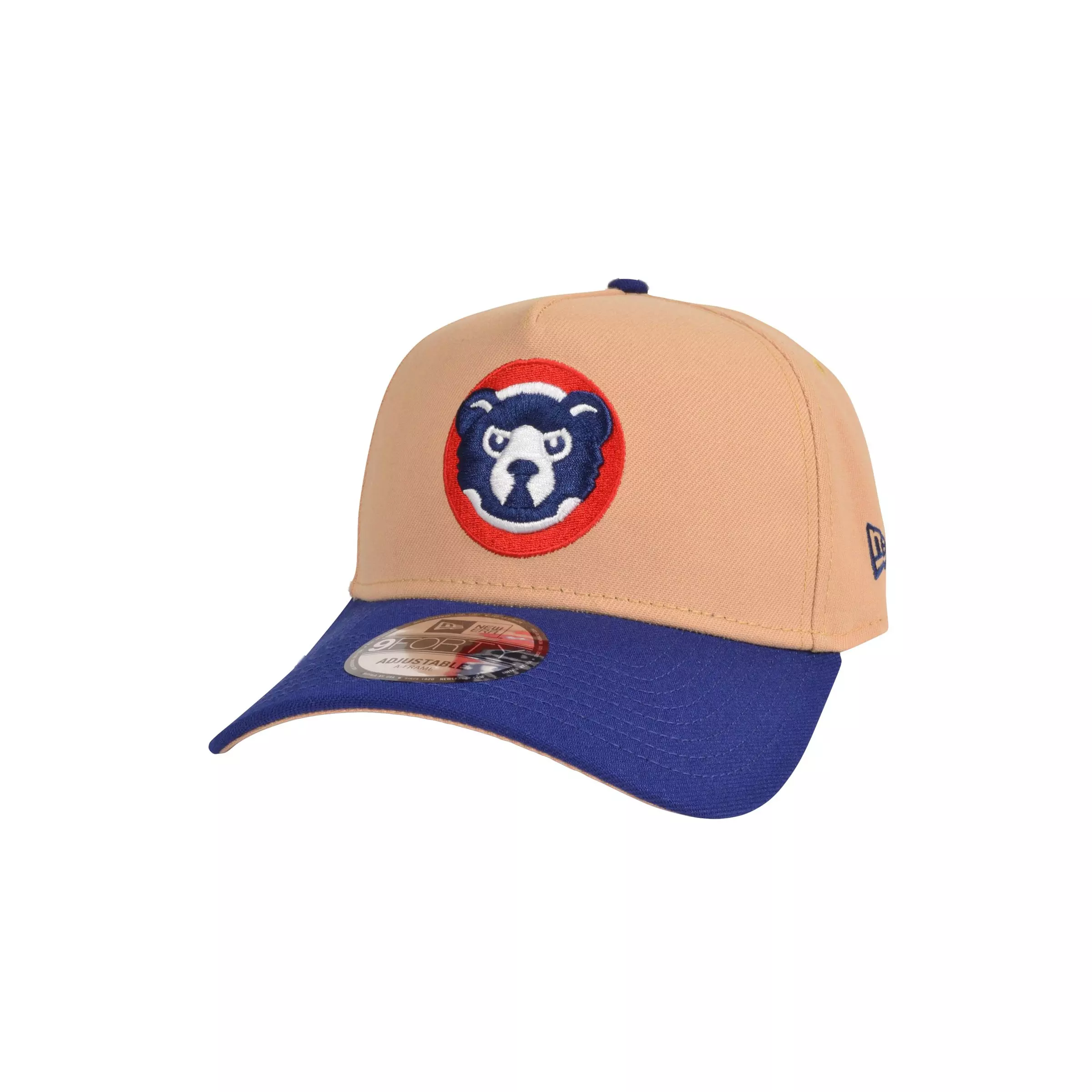 New Era Chicago Cubs 9FORTY A-Frame Team Spring Snapback Hat-Tan/Blue - TAN/ROYAL