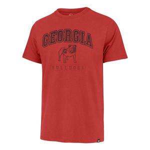 '47 Men's Georgia Bulldogs Arched Logo Tee-Red