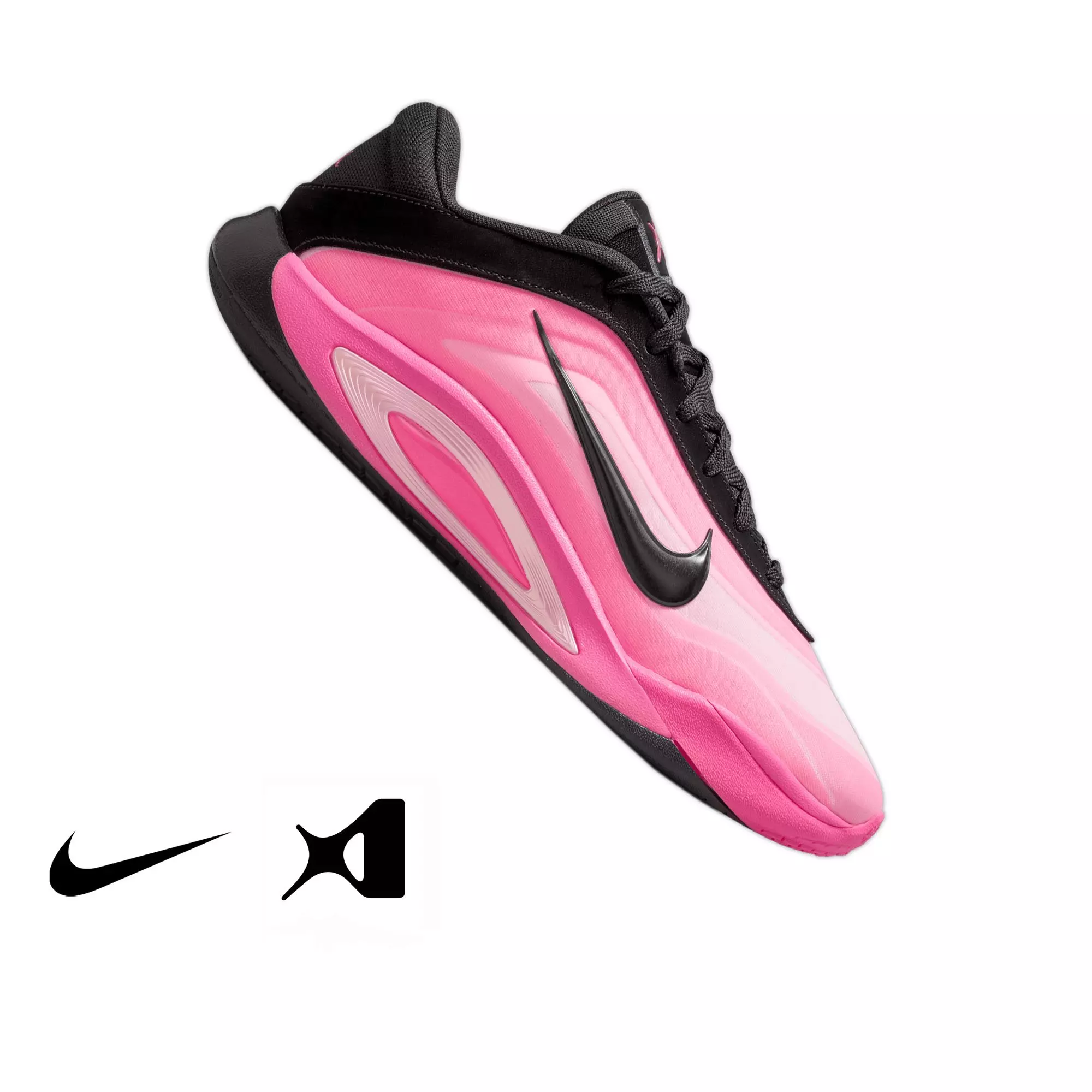 Nike A'One "Leo Lights" Basketball Shoe - BLACK/HYPER PINK/LASER PINK