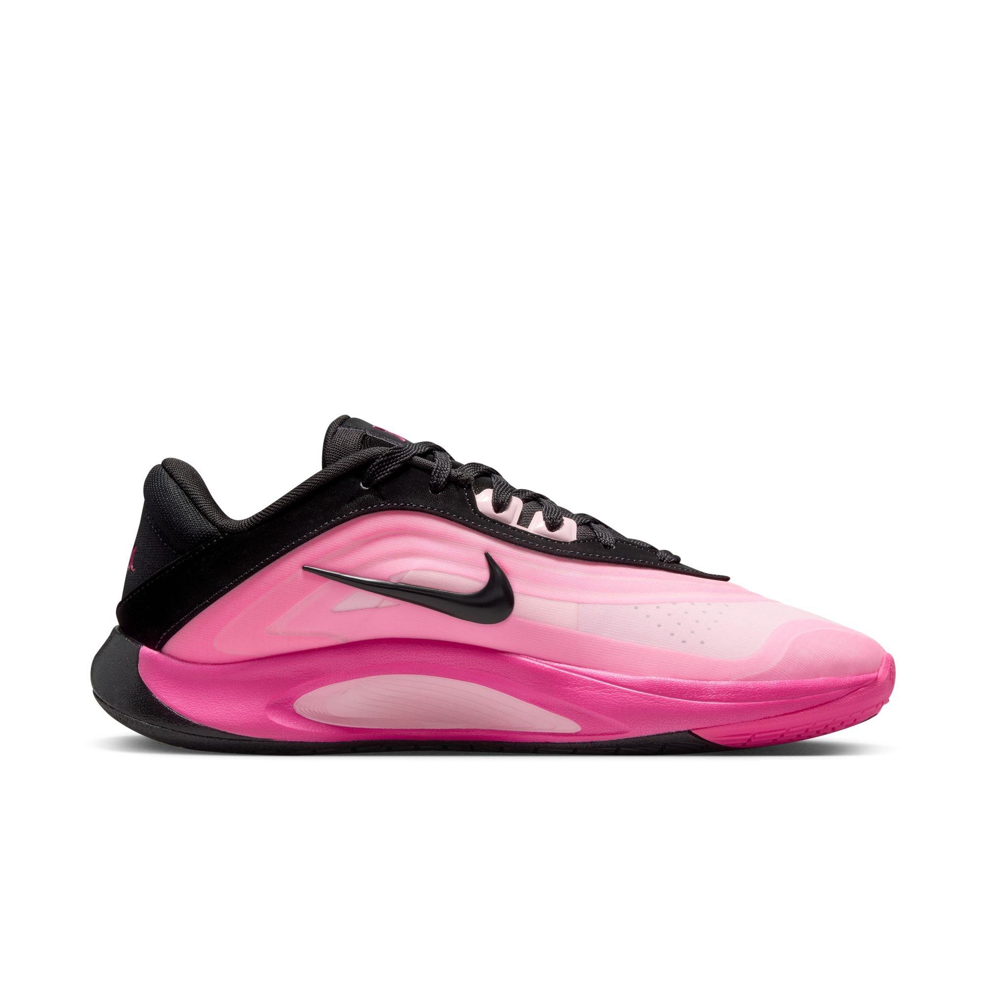 Nike A'One "Leo Lights" Basketball Shoe - BLACK/HYPER PINK/LASER PINK Thumbnail View 2