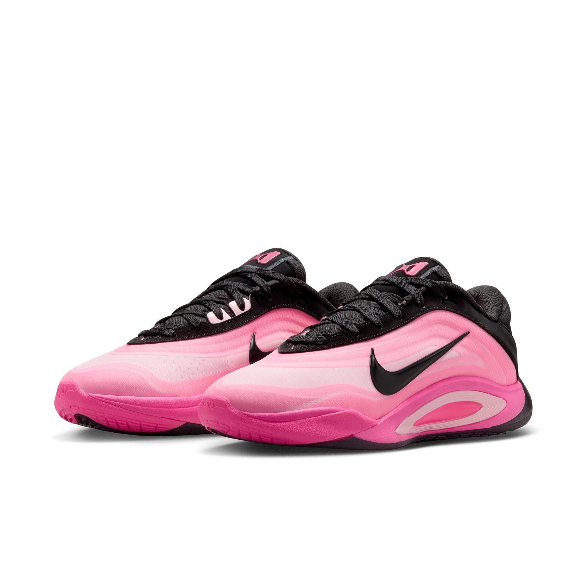 Nike A'One "Leo Lights" Basketball Shoe - BLACK/HYPER PINK/LASER PINK Thumbnail View 3