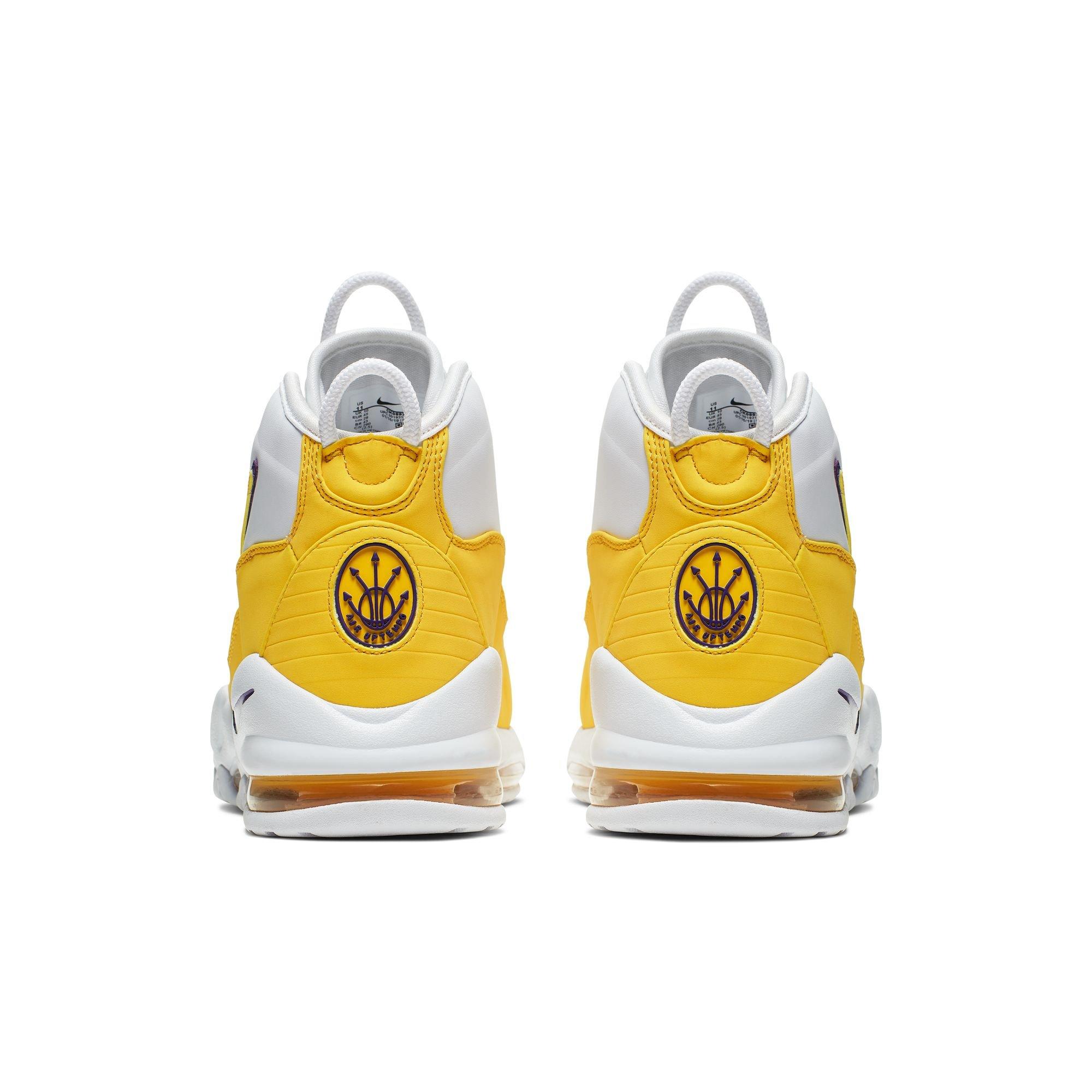 Nike Air Max Uptempo '95 "Lakers" Men's Shoe - WHITE/AMARILLO/COURT PURPLE Thumbnail View 6