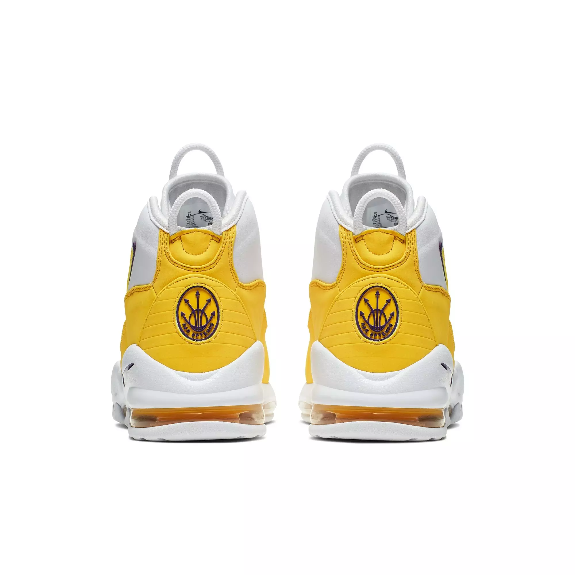 Nike Air Max Uptempo '95 "Lakers" Men's Shoe - WHITE/AMARILLO/COURT PURPLE