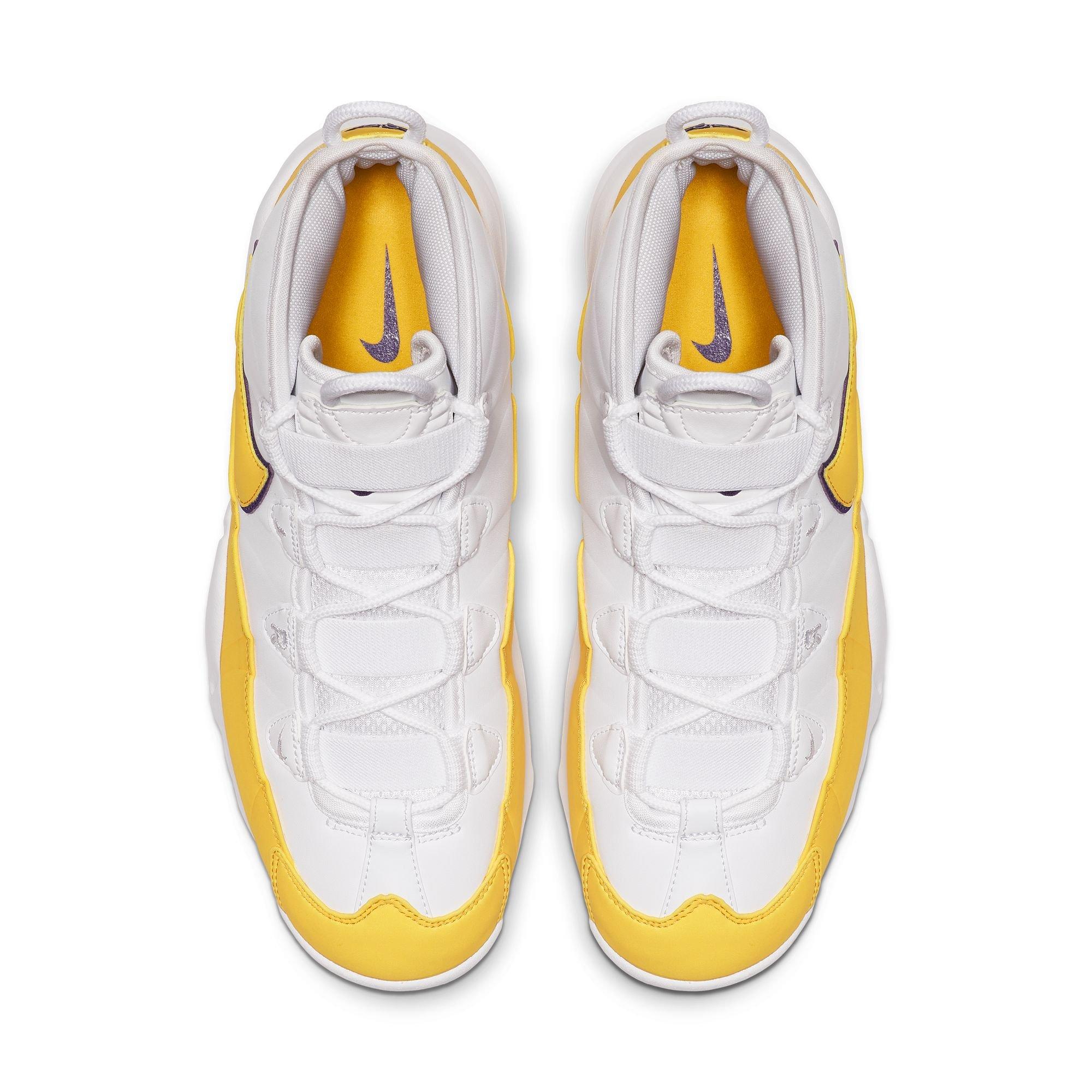 Nike Air Max Uptempo '95 "Lakers" Men's Shoe - WHITE/AMARILLO/COURT PURPLE Thumbnail View 7