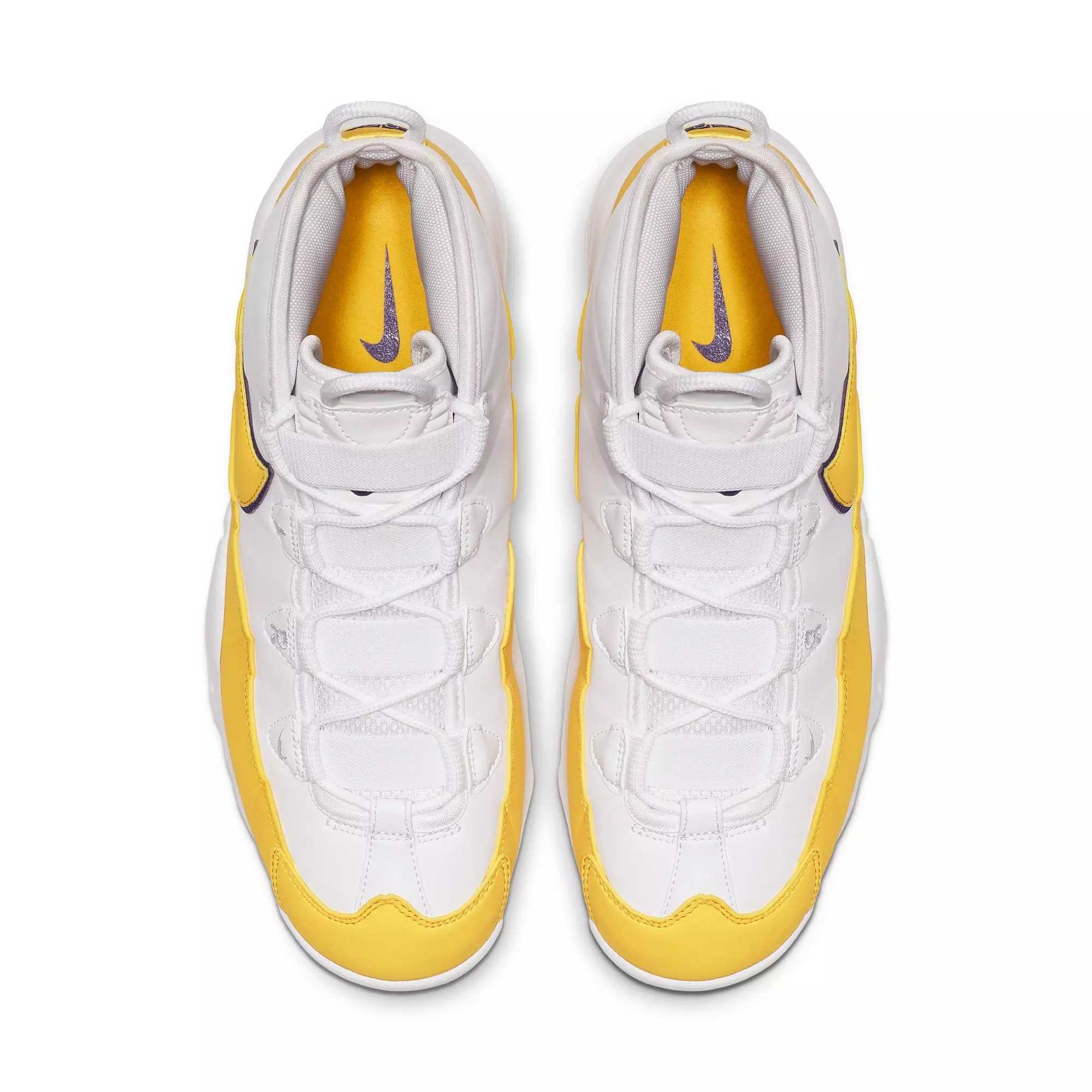 Nike Air Max Uptempo '95 "Lakers" Men's Shoe - WHITE/AMARILLO/COURT PURPLE