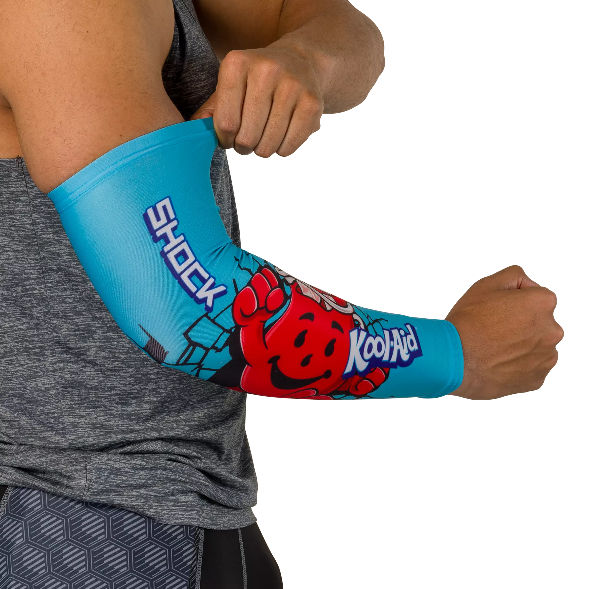 Shock Doctor Adult Showtime Kool Aid Tropical Punch Compression Arm Sleeve​ - BLUE/RED