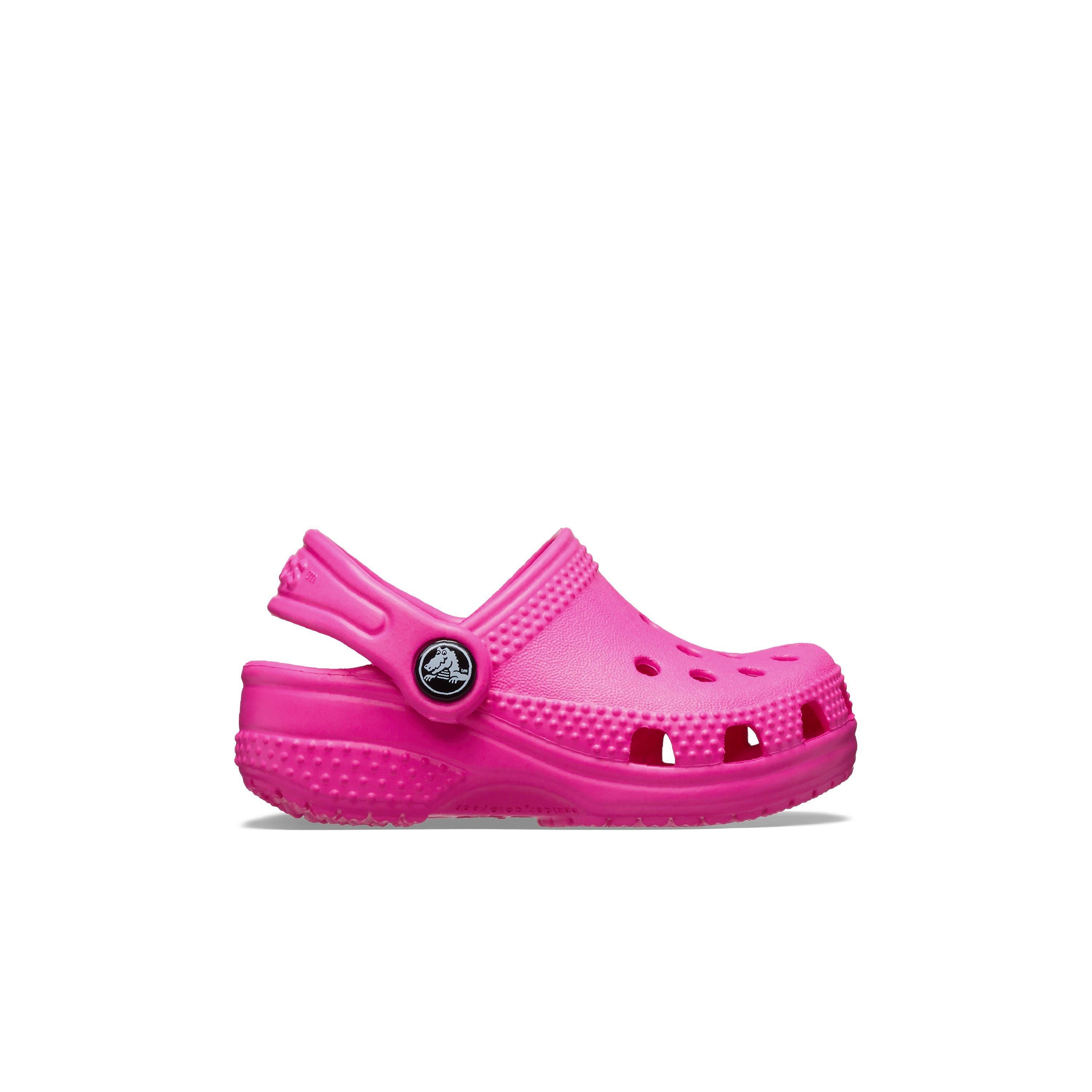 Crocs Classic Infant Girls' Rubber Slingback Clog - Pink
