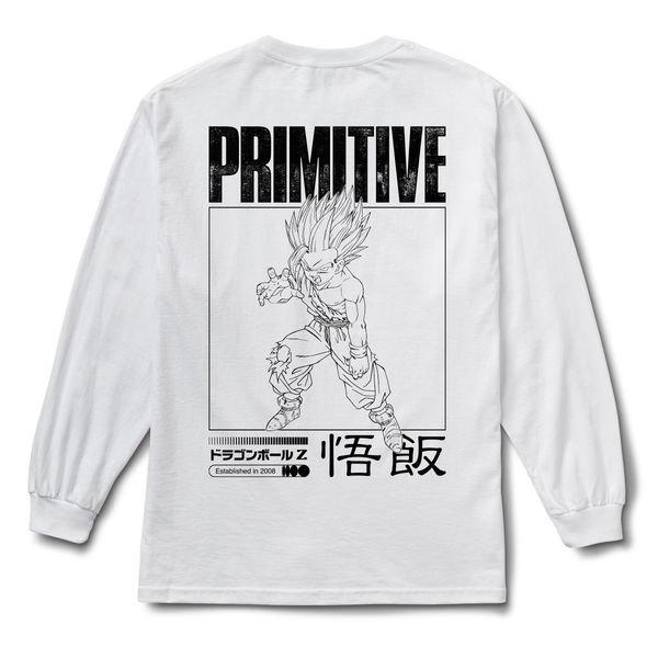 Primitive Men's DBZ Vengeance Longsleeve Tee - WHITE Thumbnail View 1