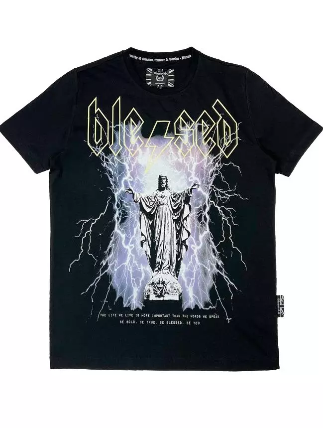 Blessed Men's From Those Above Tee - BLACK