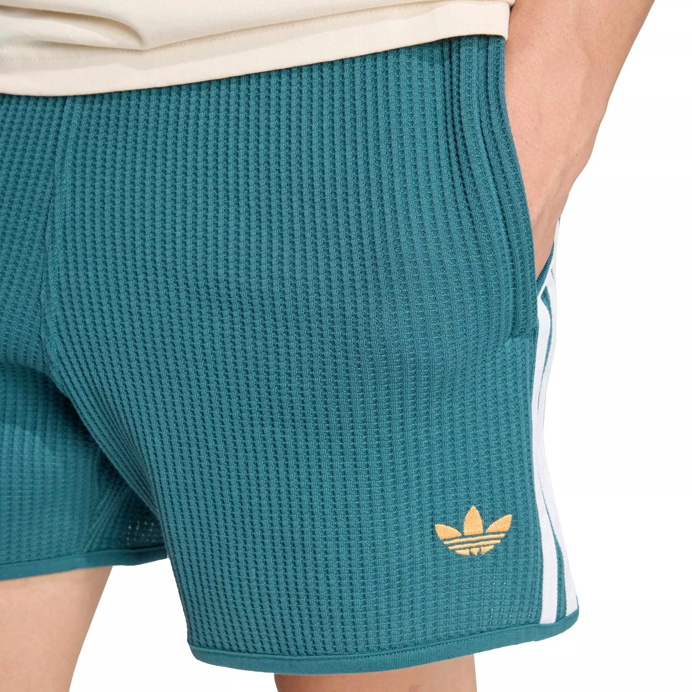 adidas Originals Men's Waffle Knit Sprinter Shorts - GREEN