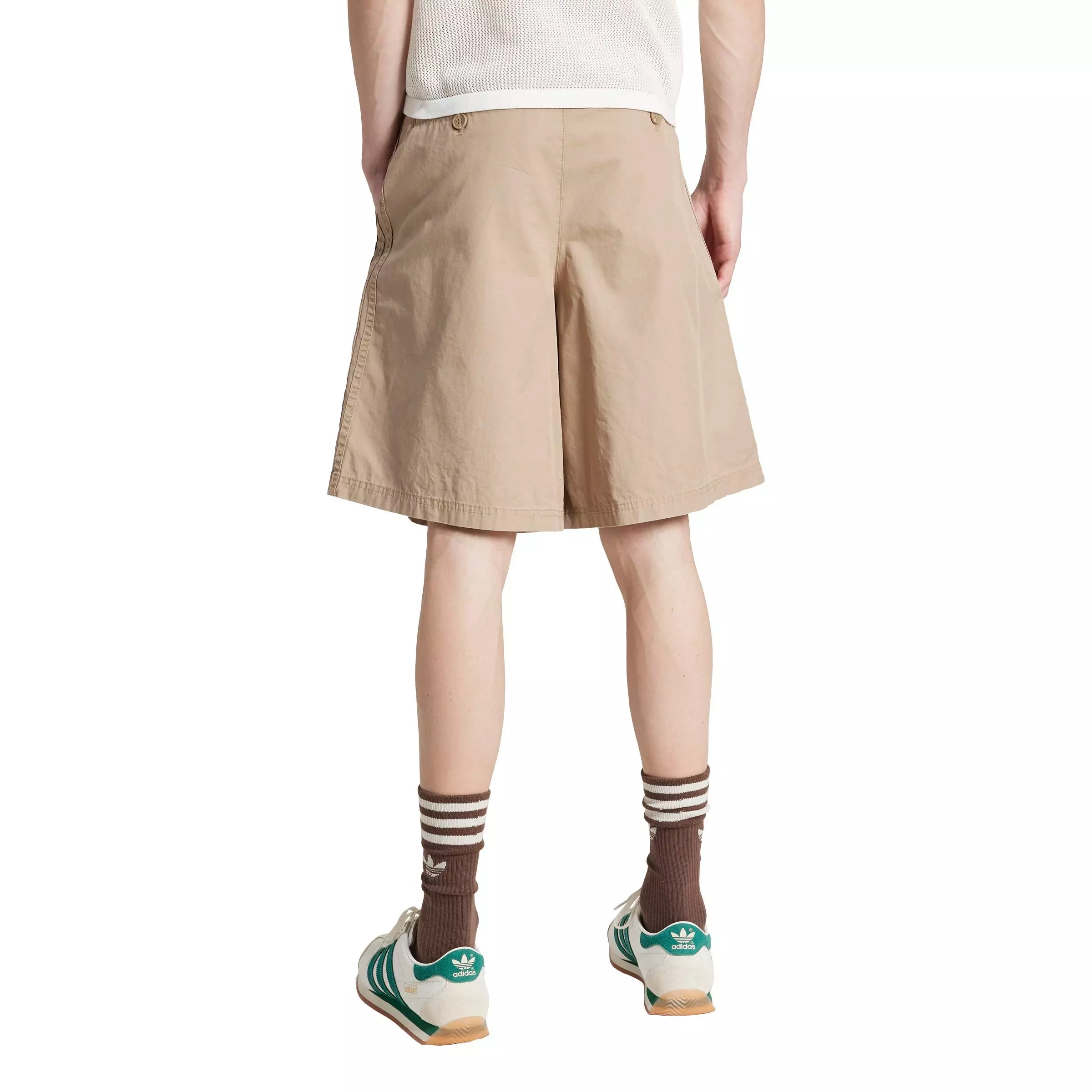 adidas Originals Men's Wide Leg Bermuda Shorts - KHAKI