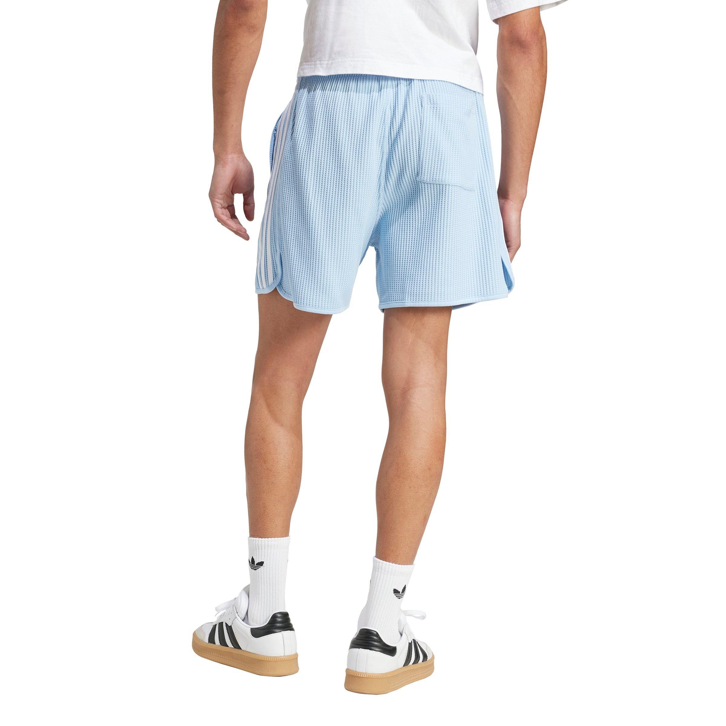 adidas Originals Men's Waffle Knit Sprinter Shorts - Lt Blue - LT BLUE Thumbnail View 2