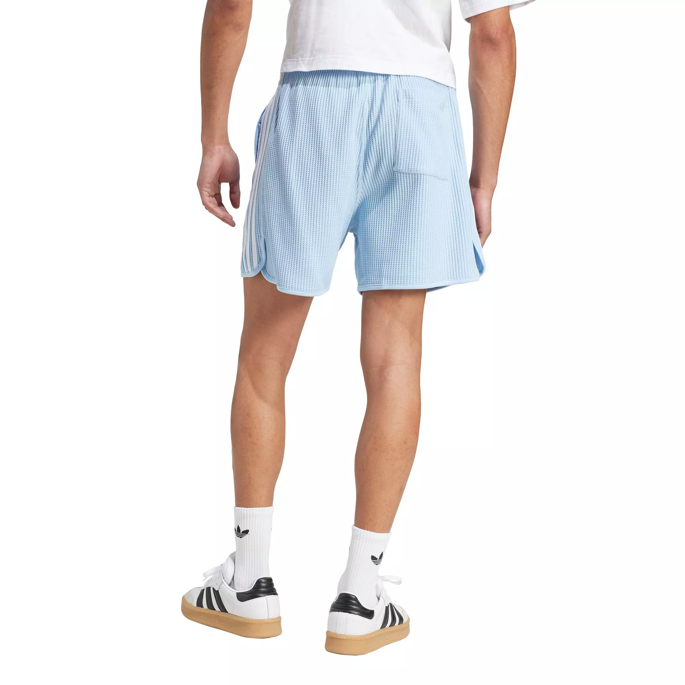adidas Originals Men's Waffle Knit Sprinter Shorts - Lt Blue - LT BLUE