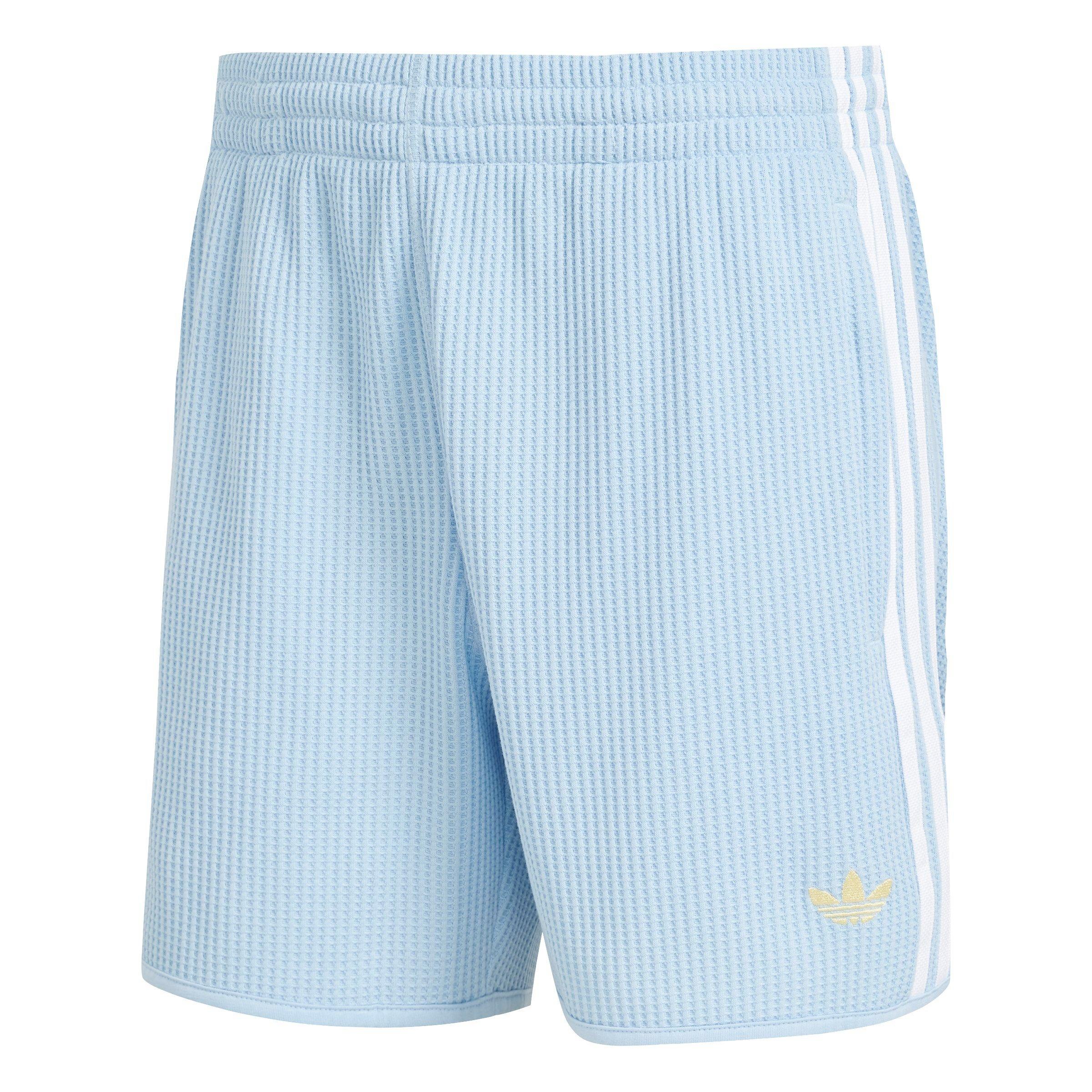 adidas Originals Men's Waffle Knit Sprinter Shorts-Lt Blue - LT BLUE Thumbnail View 5