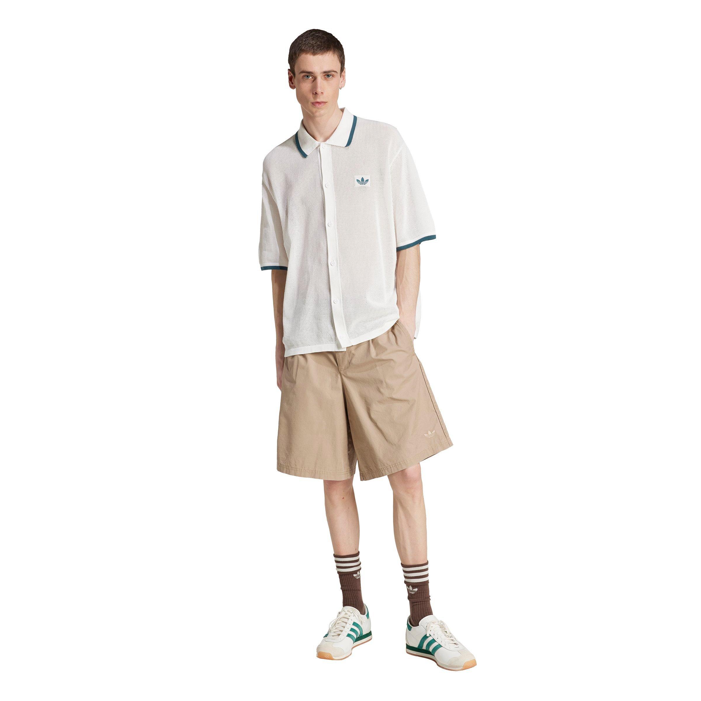 adidas Originals Men's Button Down Knitted Shirt - WHITE Thumbnail View 5