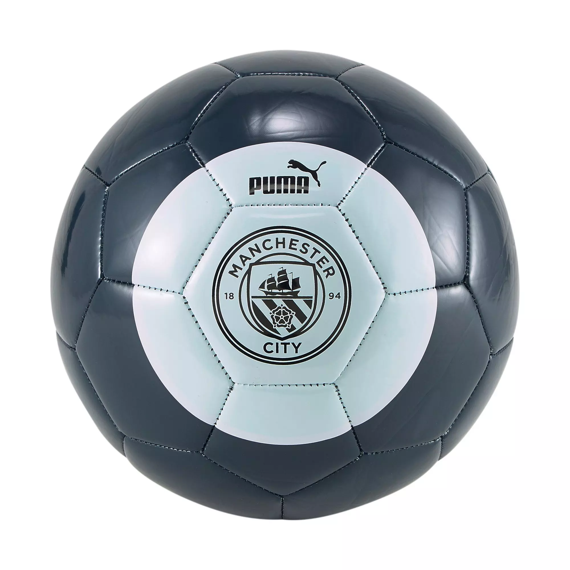 PUMA MCFC Archive Soccer Ball - NAVY/LT BLUE