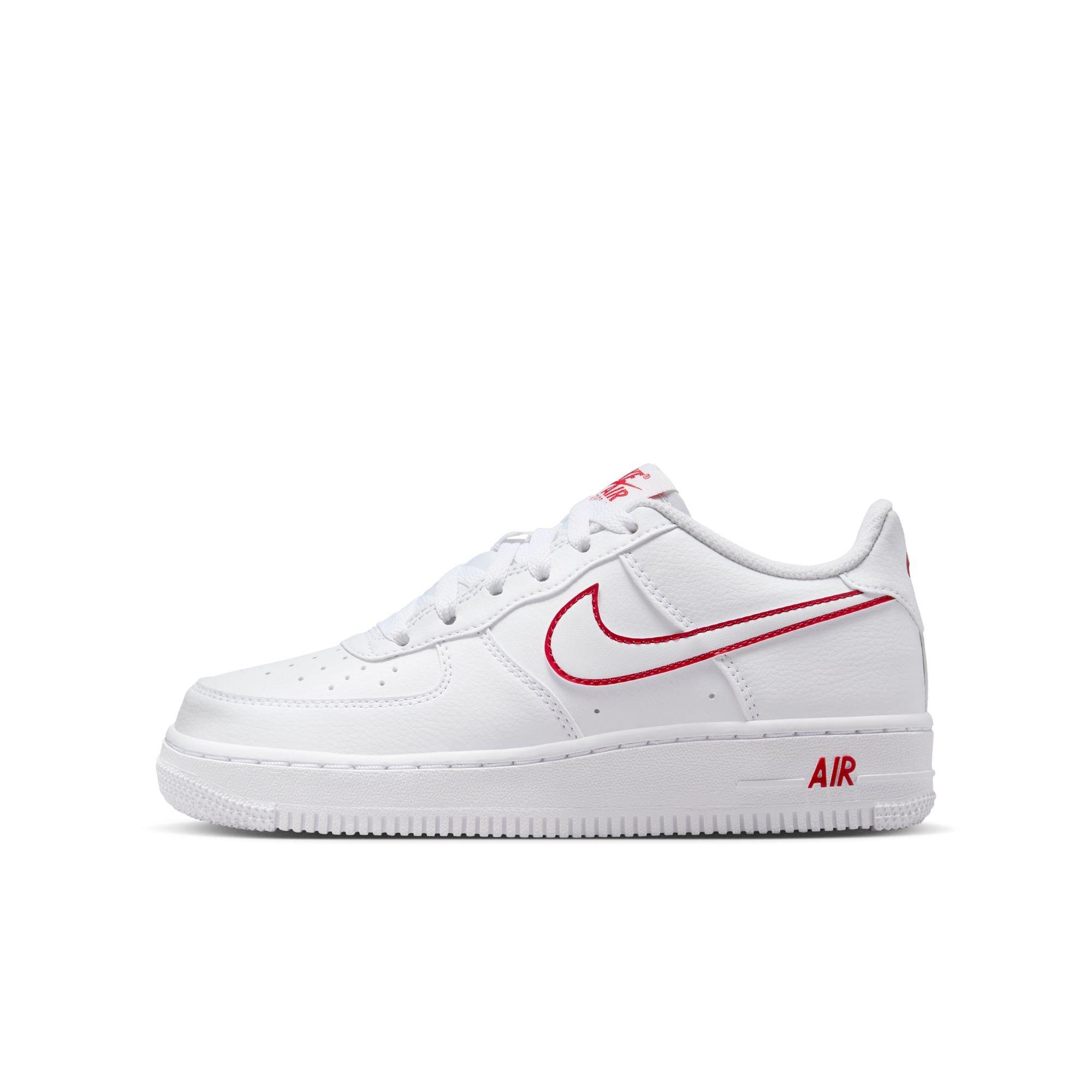 Nike Air Force 1 Grade School Boys' "White/University Red" Shoe