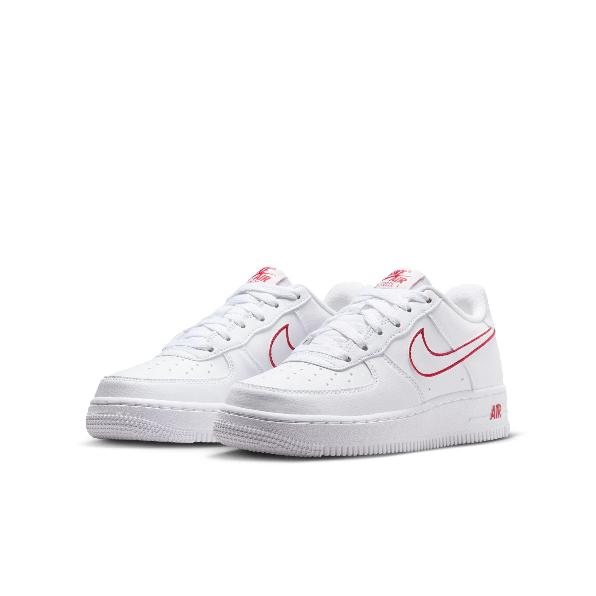 Nike Air Force 1 Grade School Boys' "White/University Red" Shoe