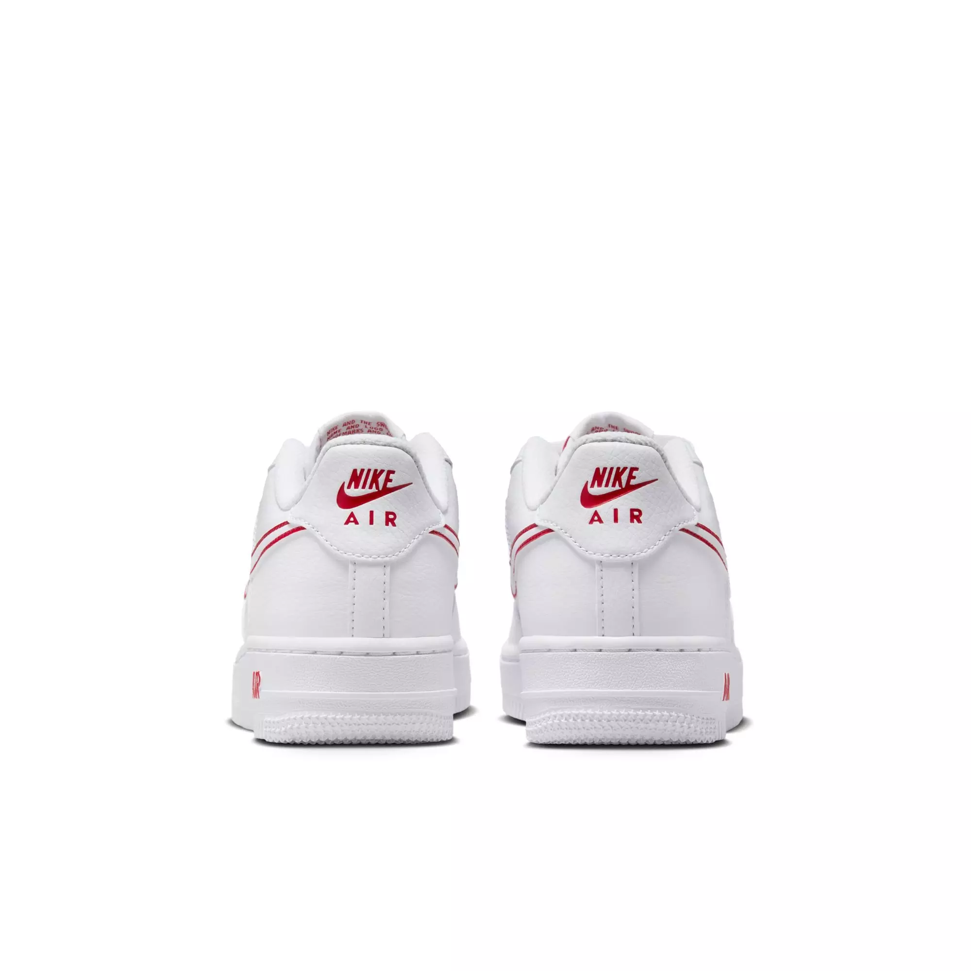 Nike Air Force 1 "White/University Red" Grade School Boys' Shoe - WHITE/RED