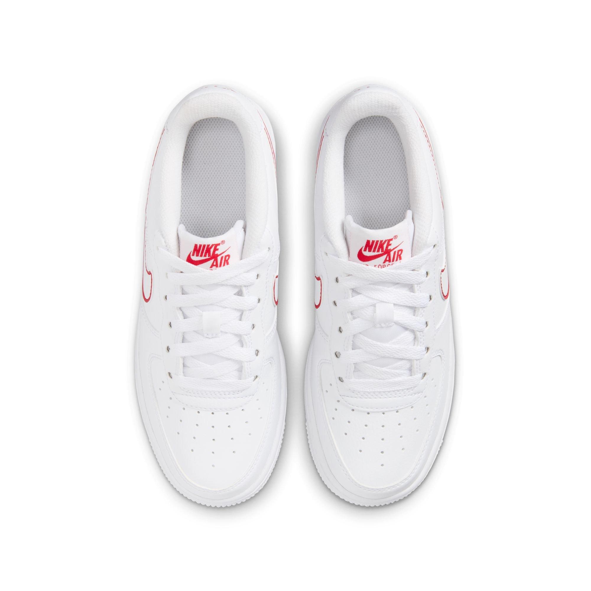 Nike Air Force 1 Grade School Boys' "White/University Red" Shoe
