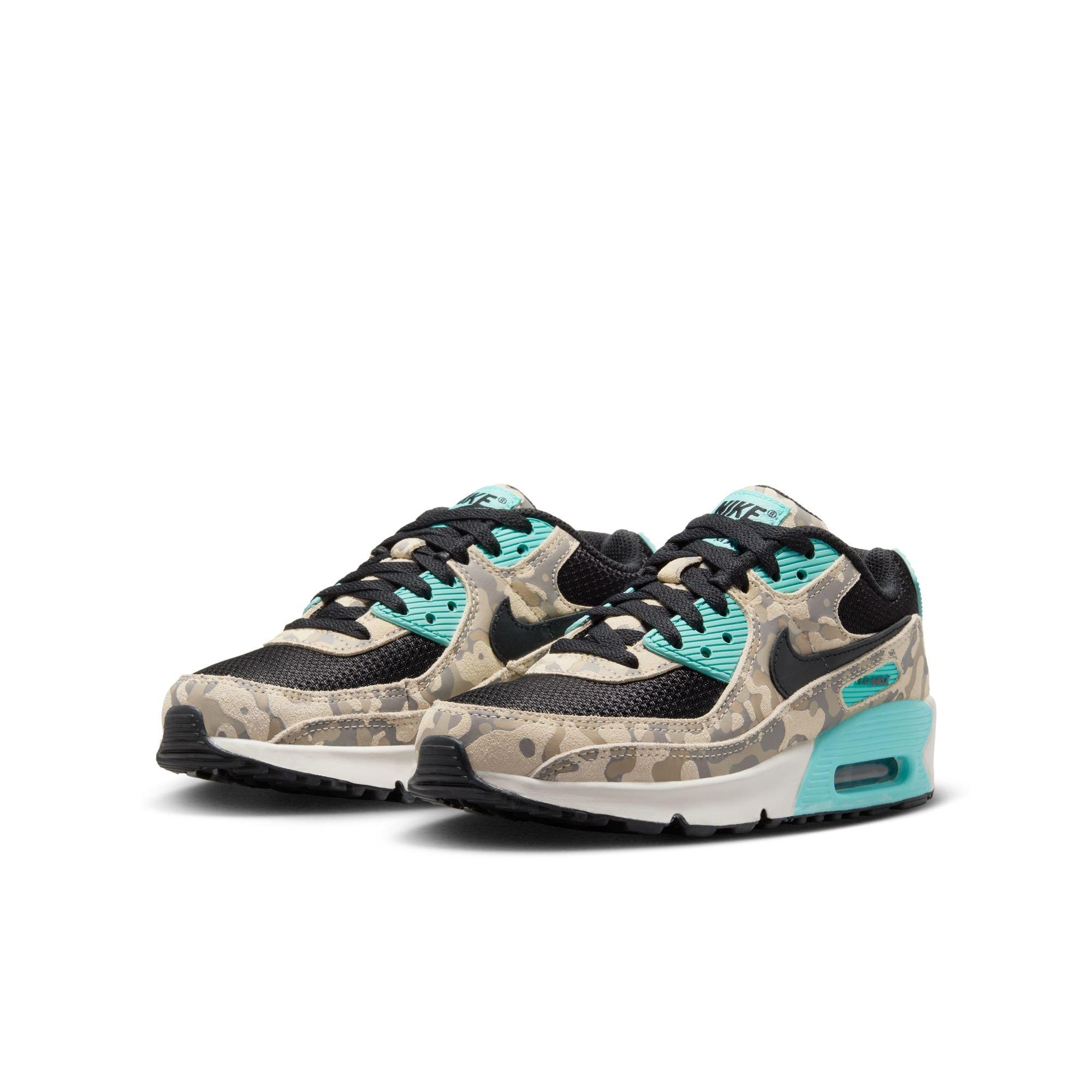 Nike Air Max 90 Grade School Boys' "Sanddrift/Black/Aurora Green/Khaki" Grade School Boys' Shoe