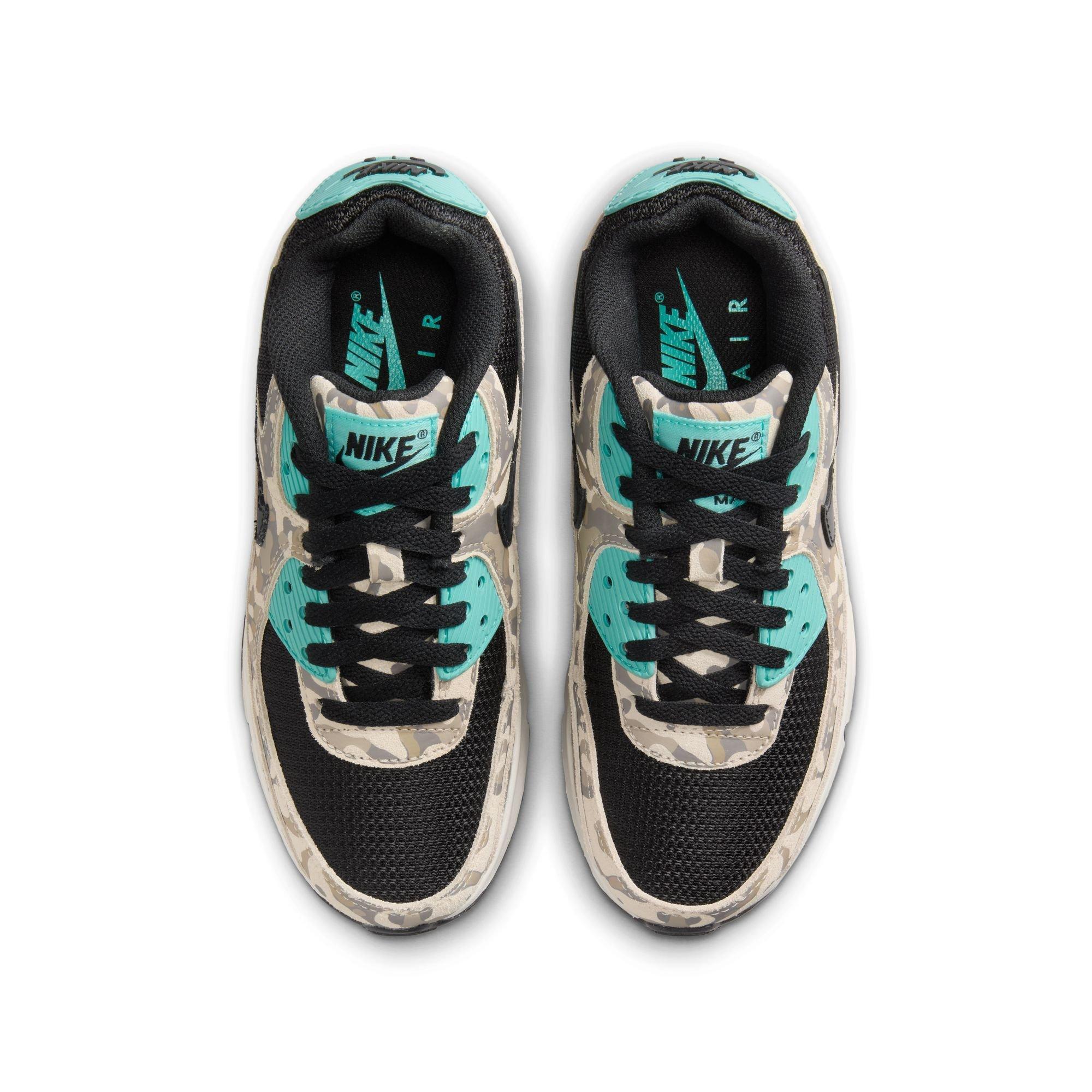 Nike Air Max 90 Grade School Boys' "Sanddrift/Black/Aurora Green/Khaki" Grade School Boys' Shoe